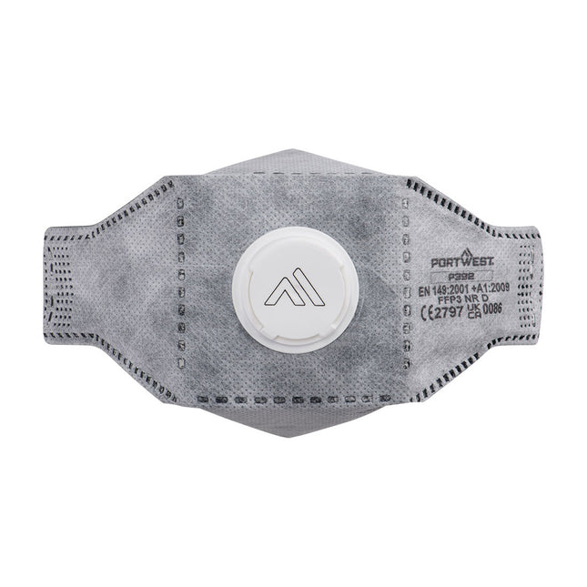 EAGLE FFP3 Koolstof gevouwen plat masker (Pk10) - White