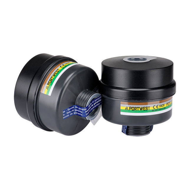ABEK2P3 Combinatie Filter met Universele Schroefdraadsluiting (pk4) - Black