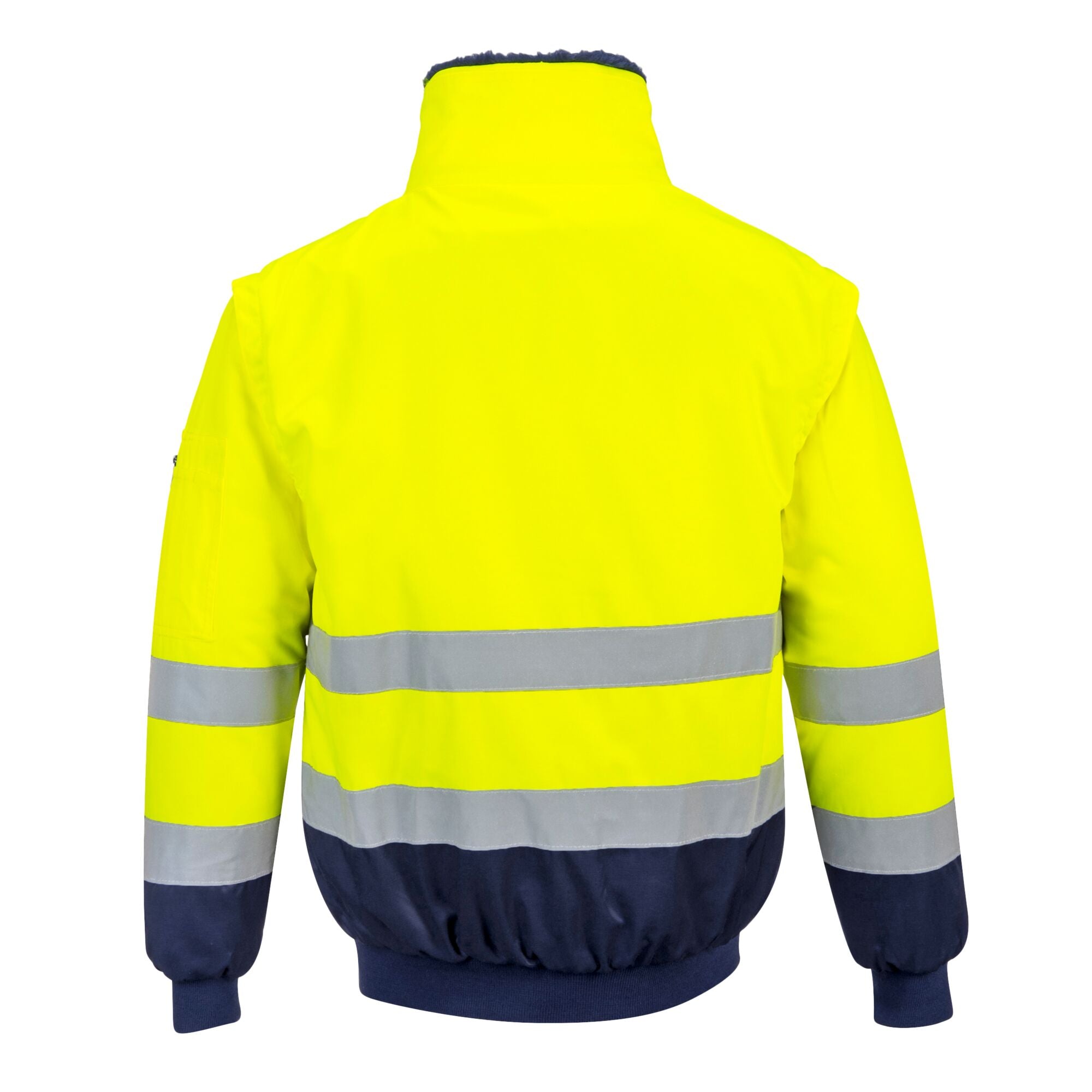 Hi-Vis 3-in-1 Pilotjack - Geel/Marine - achterkant