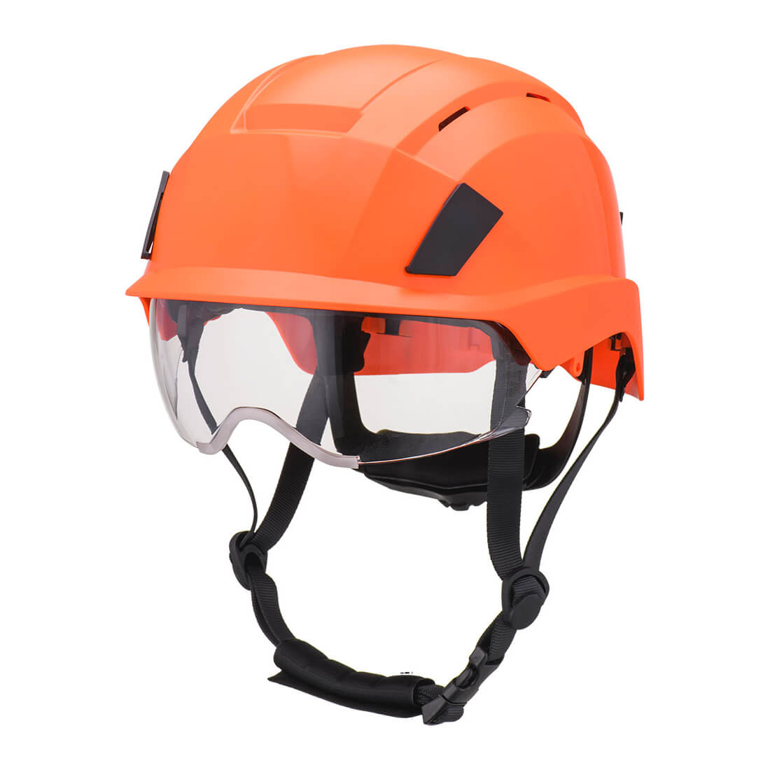 Integrated visor helmet - Bright Orange
