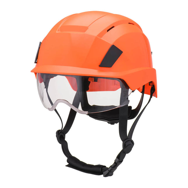 Integrated visor helmet - Bright Orange