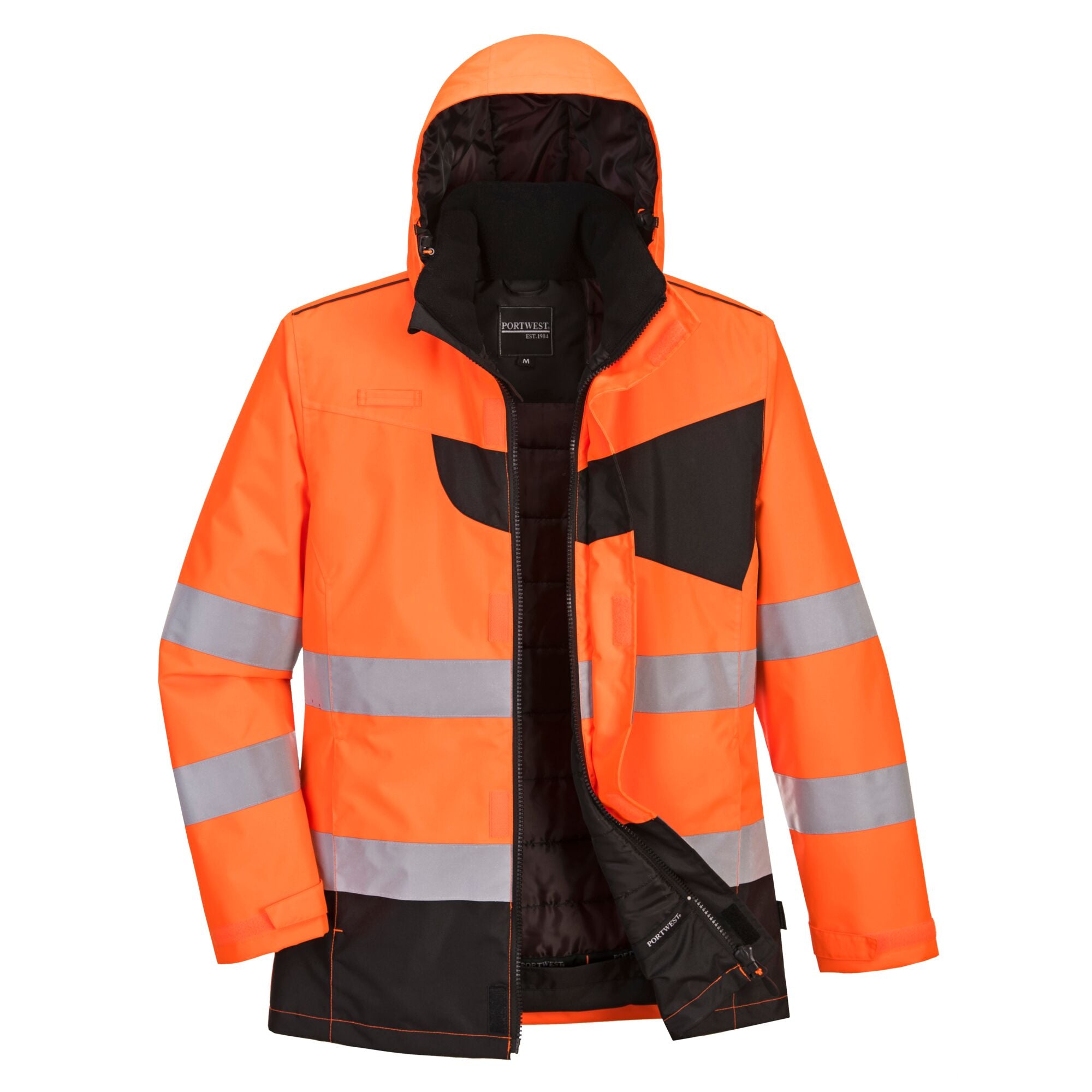 PW2 Hi-Vis winterjack - Oranje/Zwart - opname 4