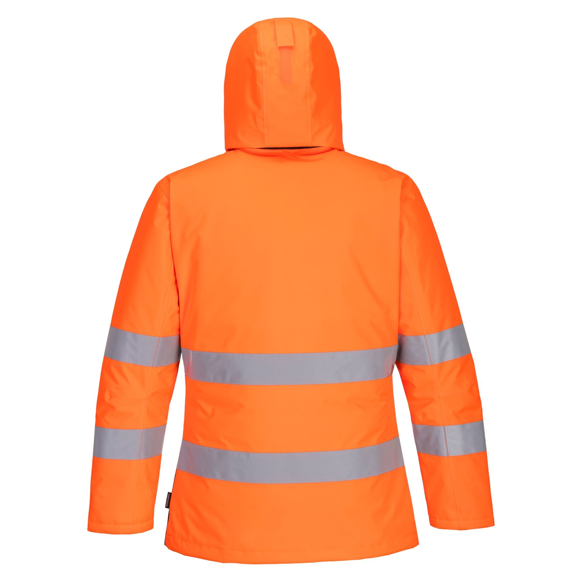 PW2 Hi-Vis winterjack - Oranje/Zwart - achterkant