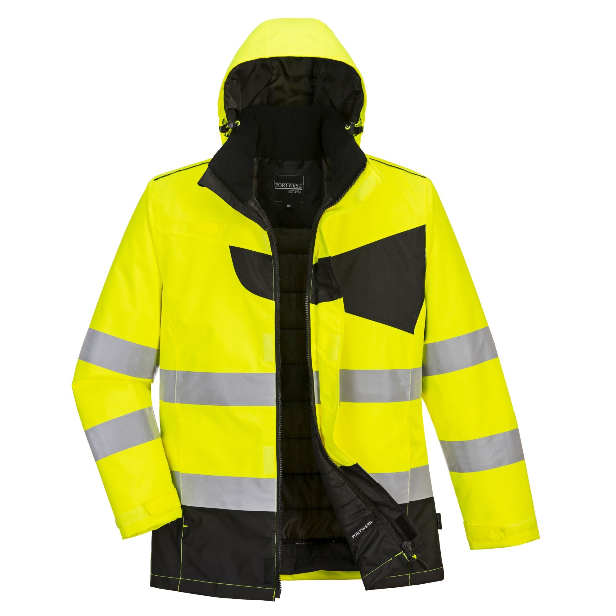 PW2 Hi-Vis winterjack - Geel/Zwart - opname 4