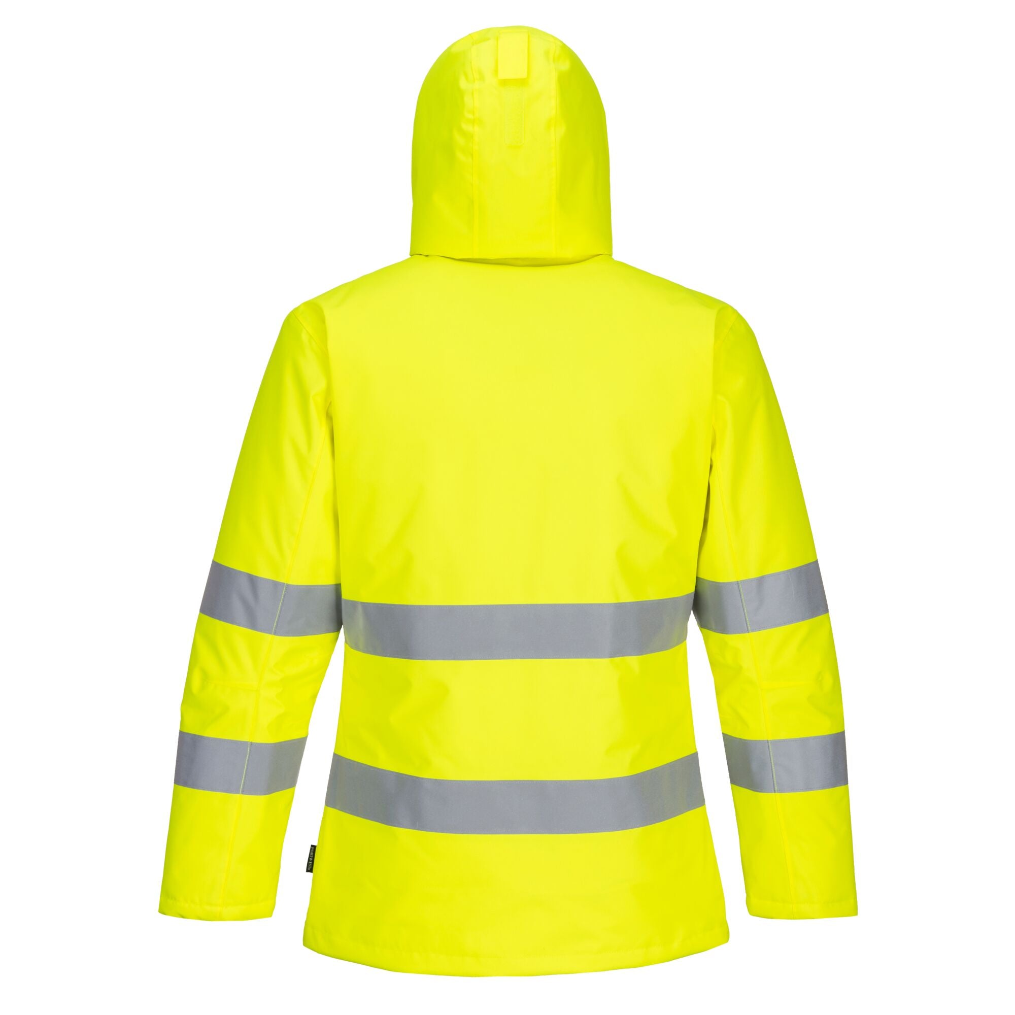 PW2 Hi-Vis winterjack - Geel/Zwart - achterkant