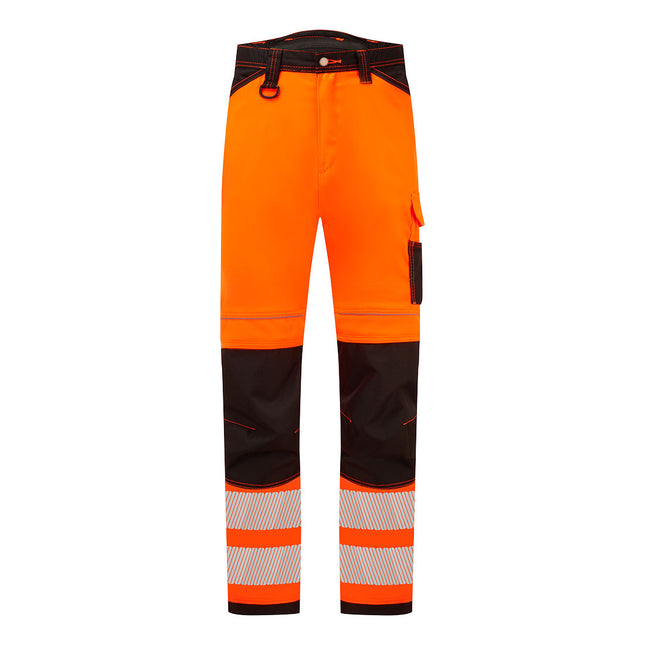 PW3 Hi-Vis Lightweight Stretch Work Trousers - Orange/Black