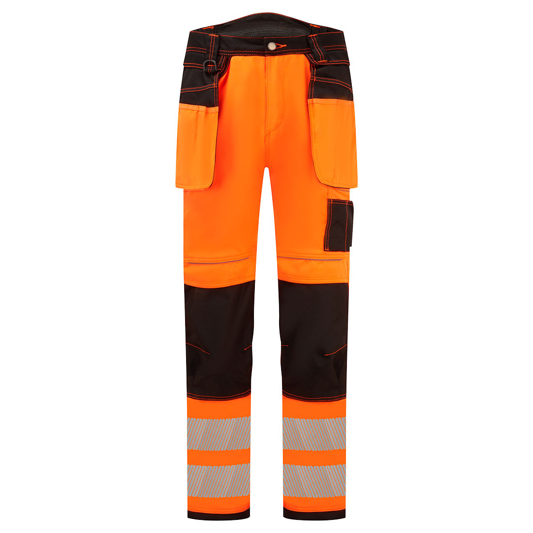 PW3 Hi-Vis Stretch Holster Pocket Trousers - Orange/Black