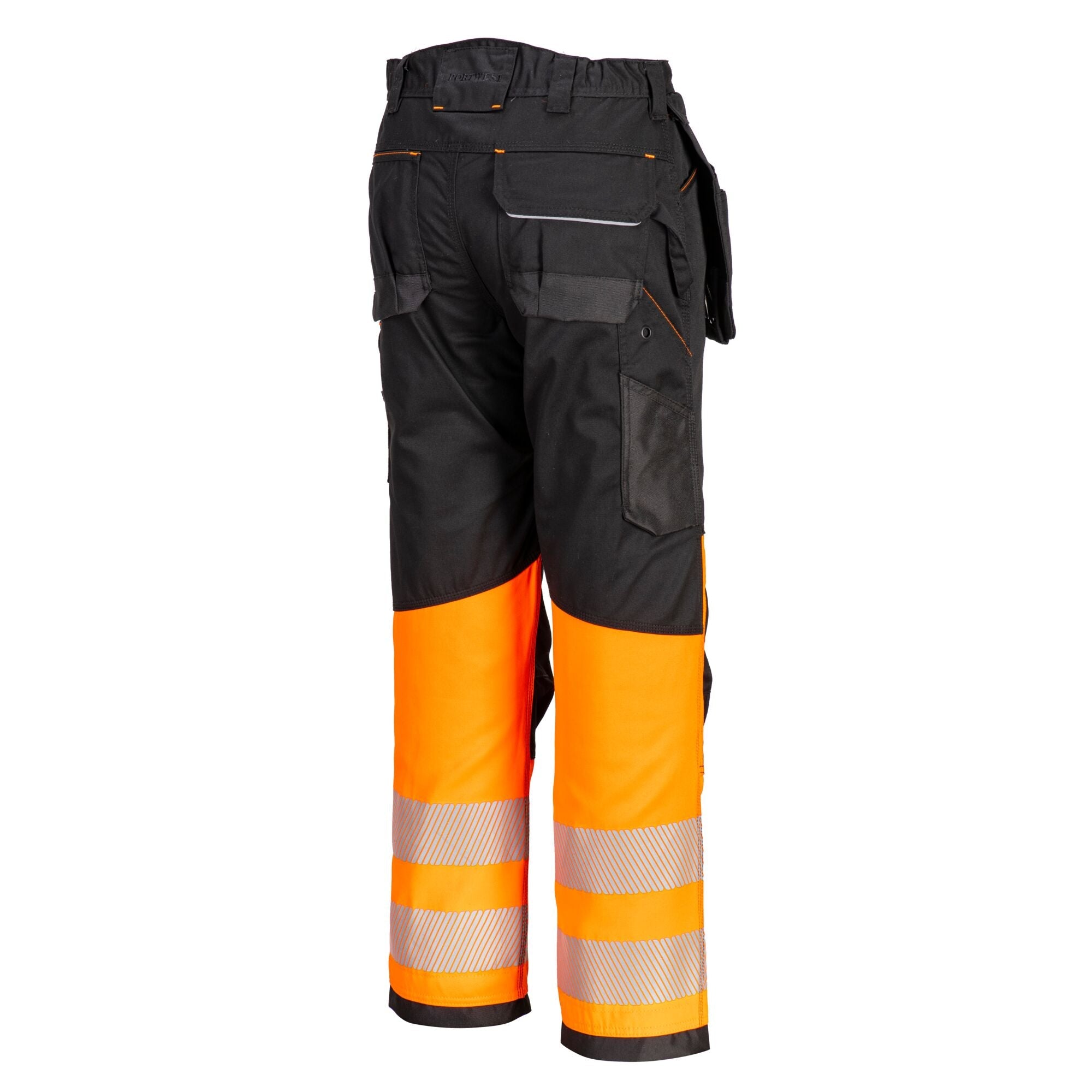 PW3 HiVis Holsterbroek Klasse 1 - Oranje/Zwart - opname 3