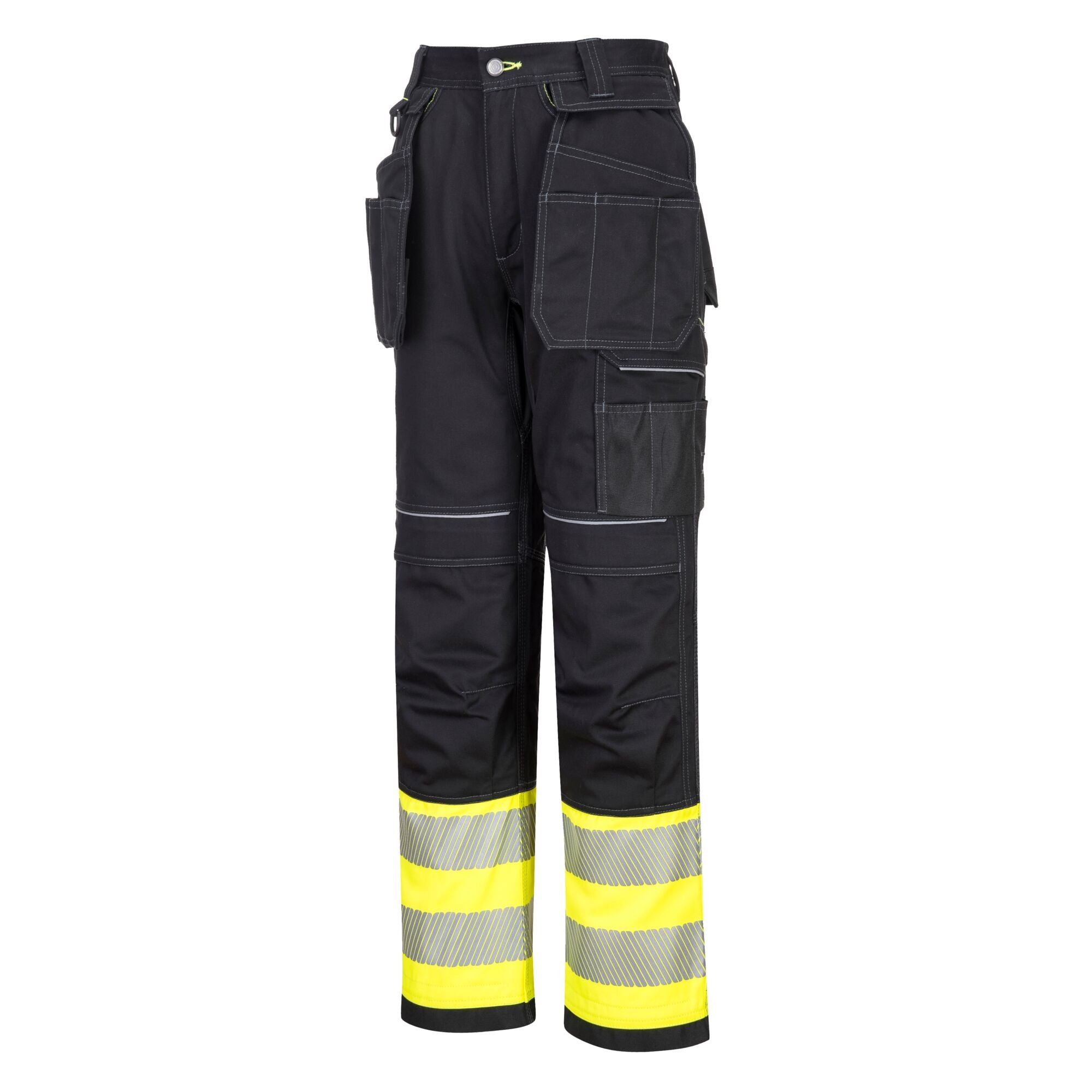 PW3 HiVis Holsterbroek Klasse 1 - Geel/Zwart - opname 2