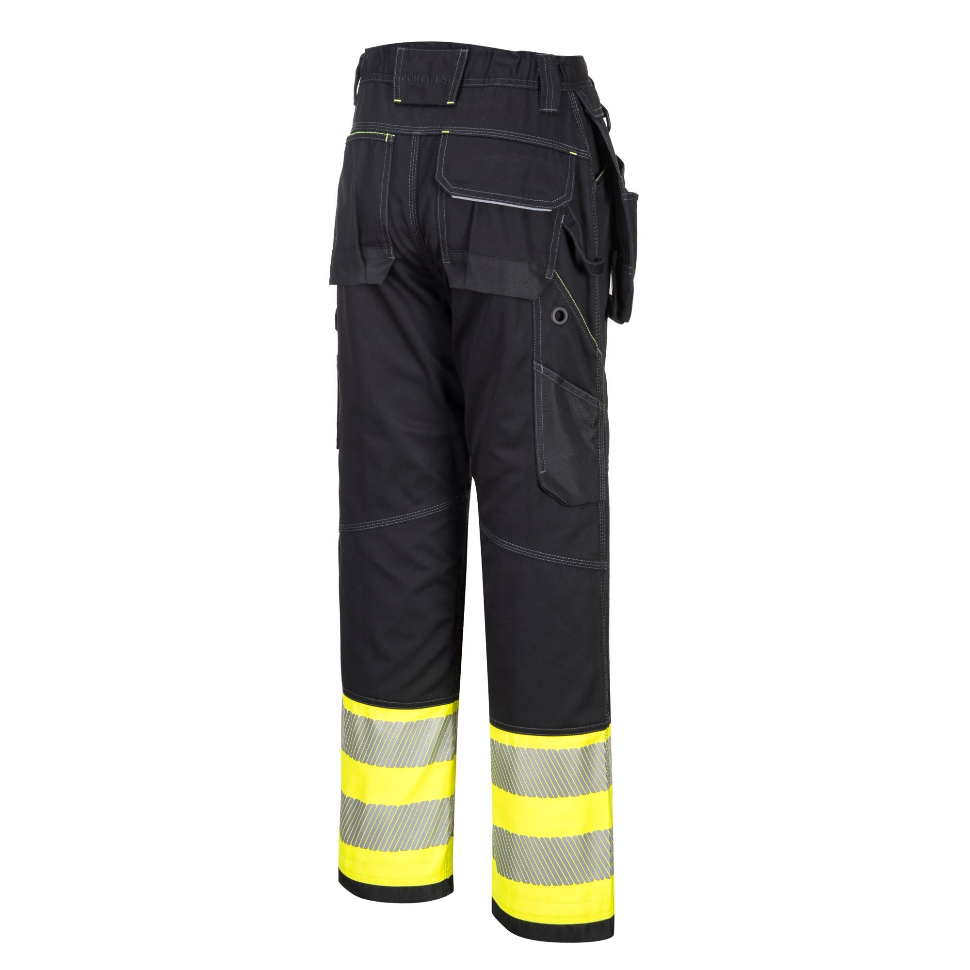 PW3 HiVis Holsterbroek Klasse 1 - Geel/Zwart - opname 3