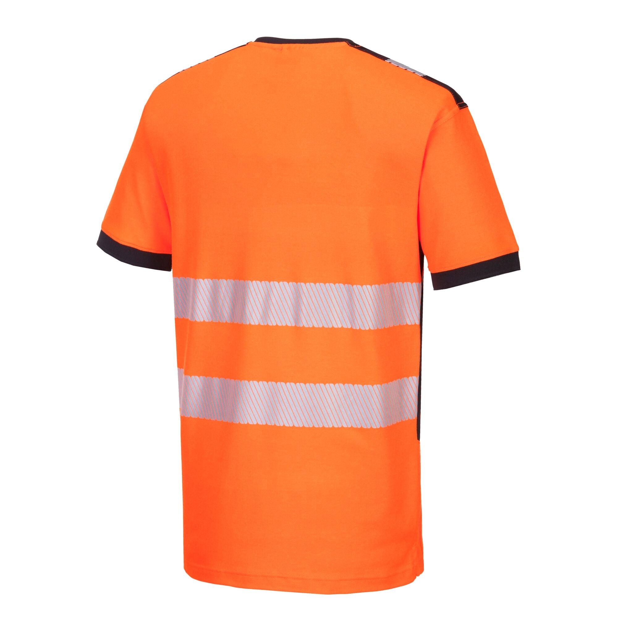 PW3 Hi-Vis T-shirt met V-hals - Oranje/Zwart - opname 3