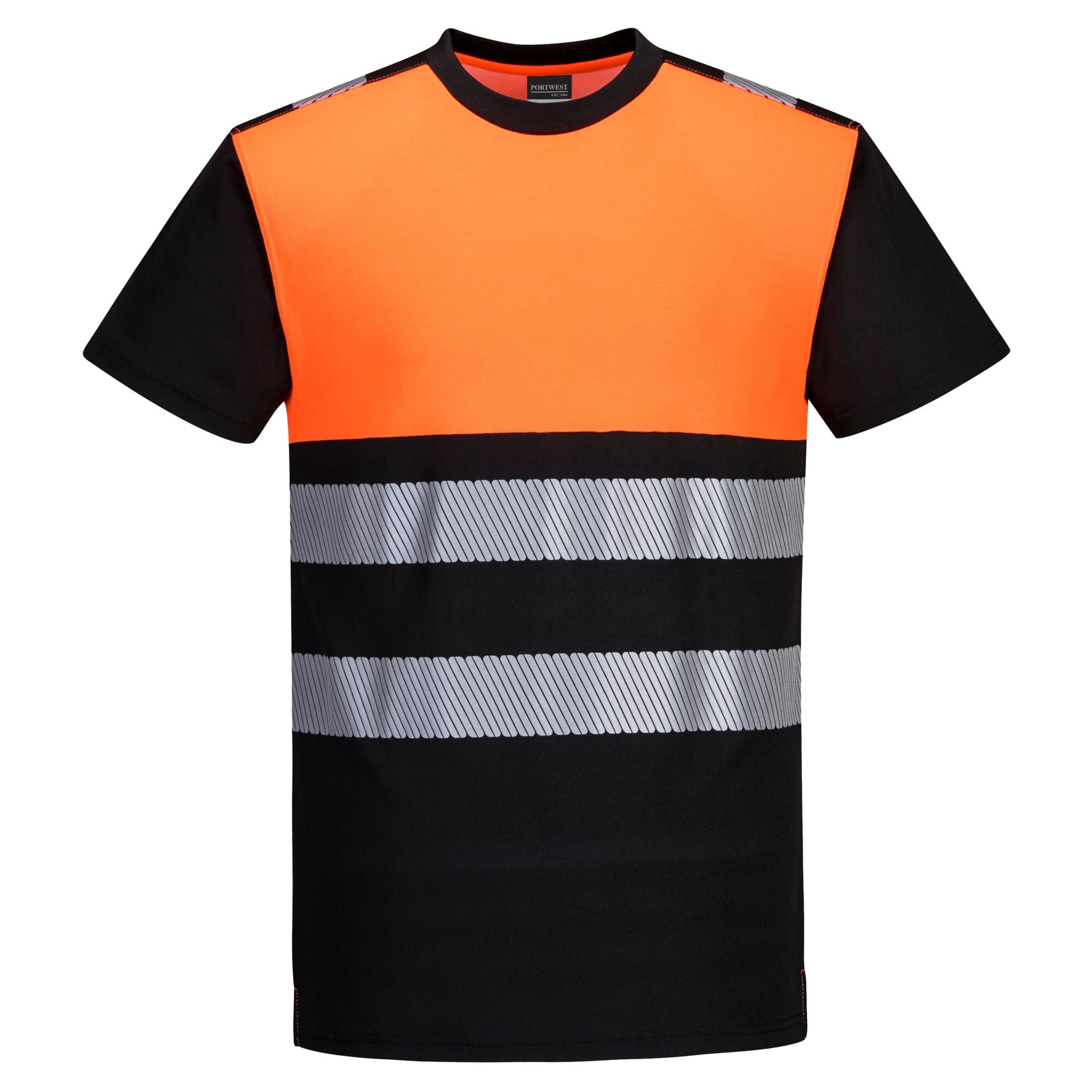 PW3 Hi-Vis T-shirt klasse 1 - Zwart/Oranje