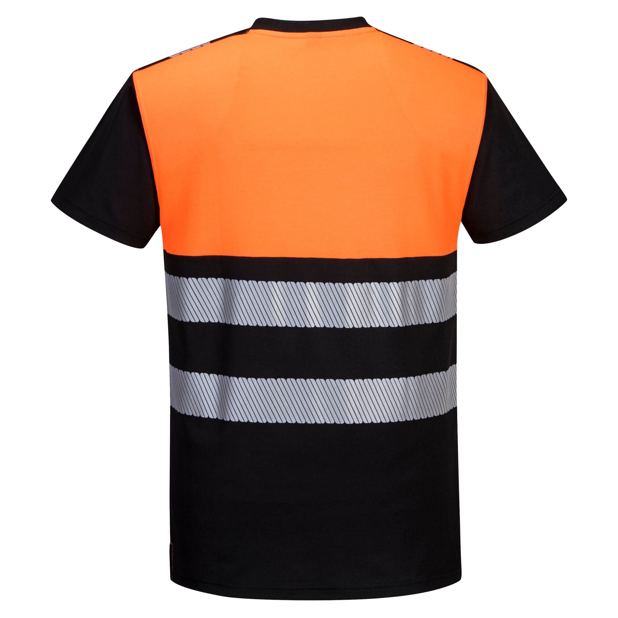PW3 Hi-Vis T-shirt klasse 1 - Zwart/Oranje - achterkant