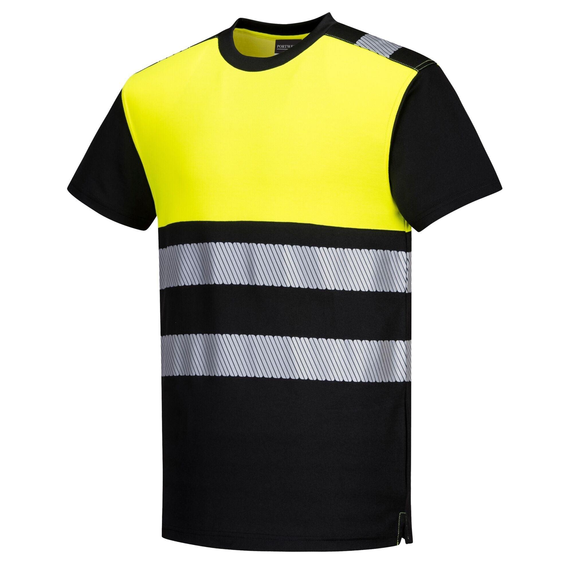 PW3 Hi-Vis T-shirt klasse 1 - Zwart/geel - opname 2
