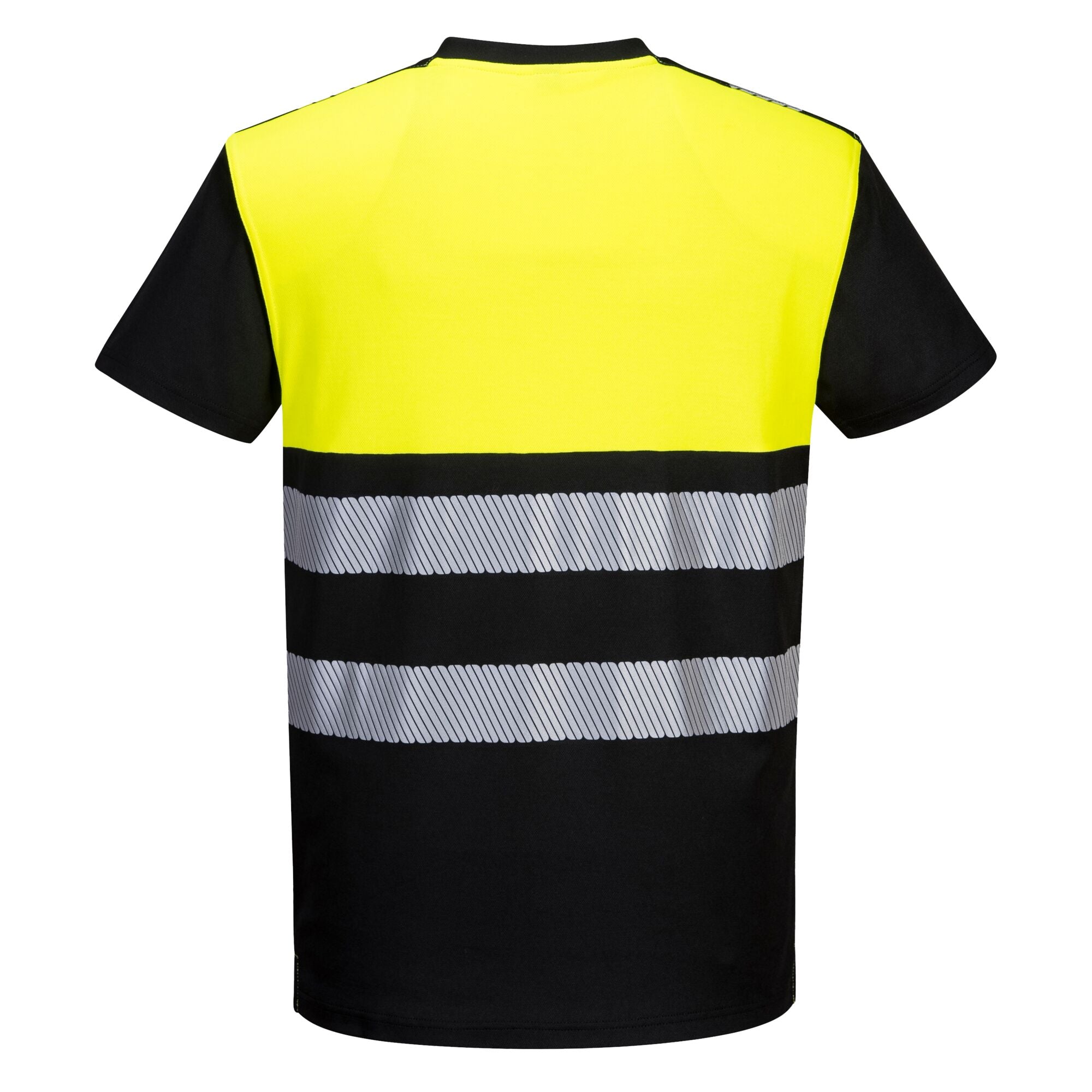 PW3 Hi-Vis T-shirt klasse 1 - Zwart/geel - achterkant