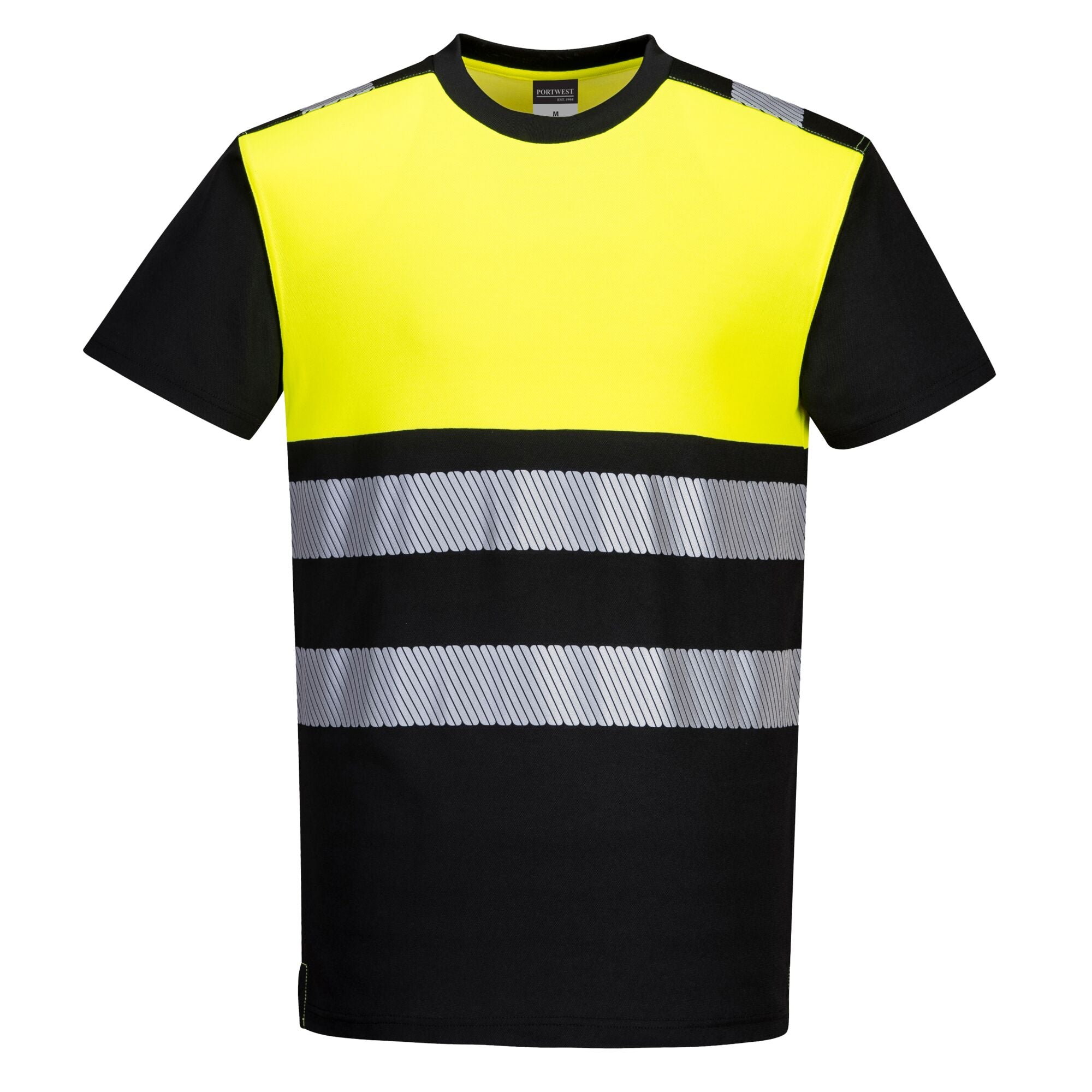PW3 Hi-Vis T-shirt klasse 1 - Zwart/geel