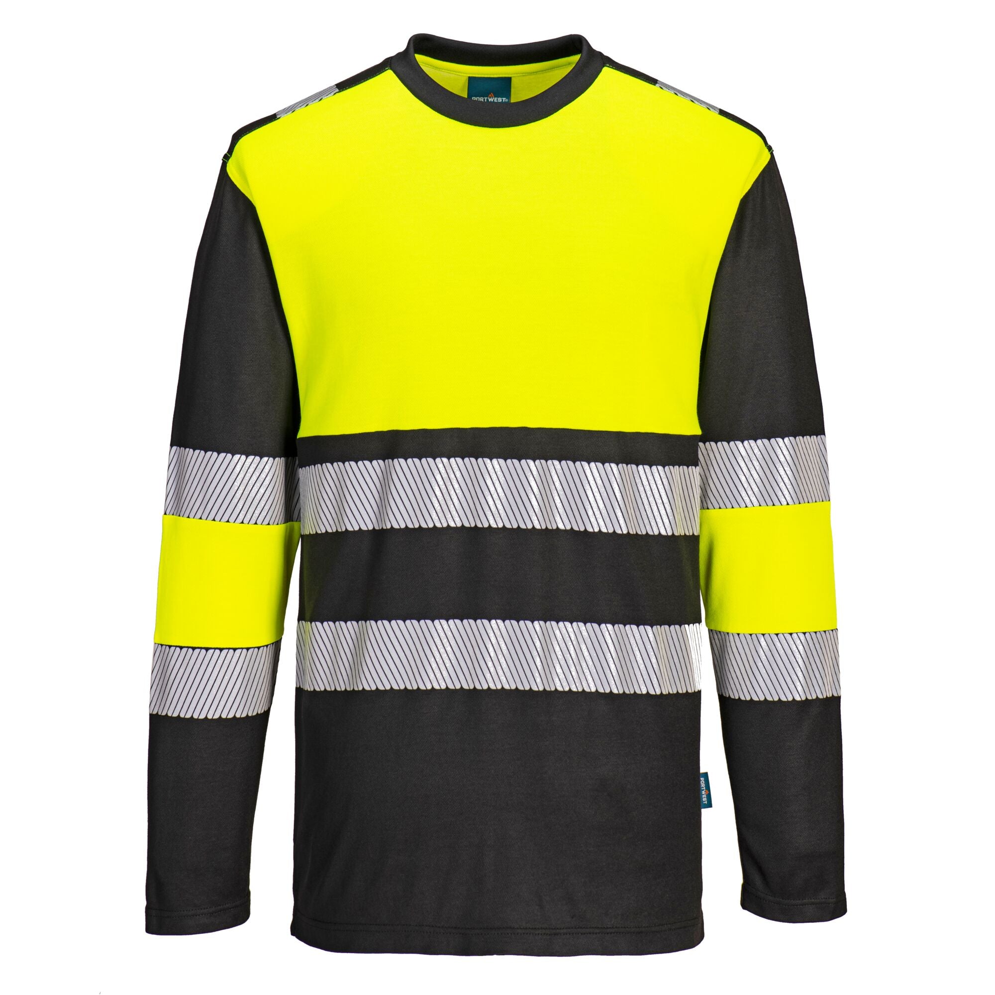 PW3 Hi-Vis T-Shirt lange mouw klasse 1 - Geel/Zwart
