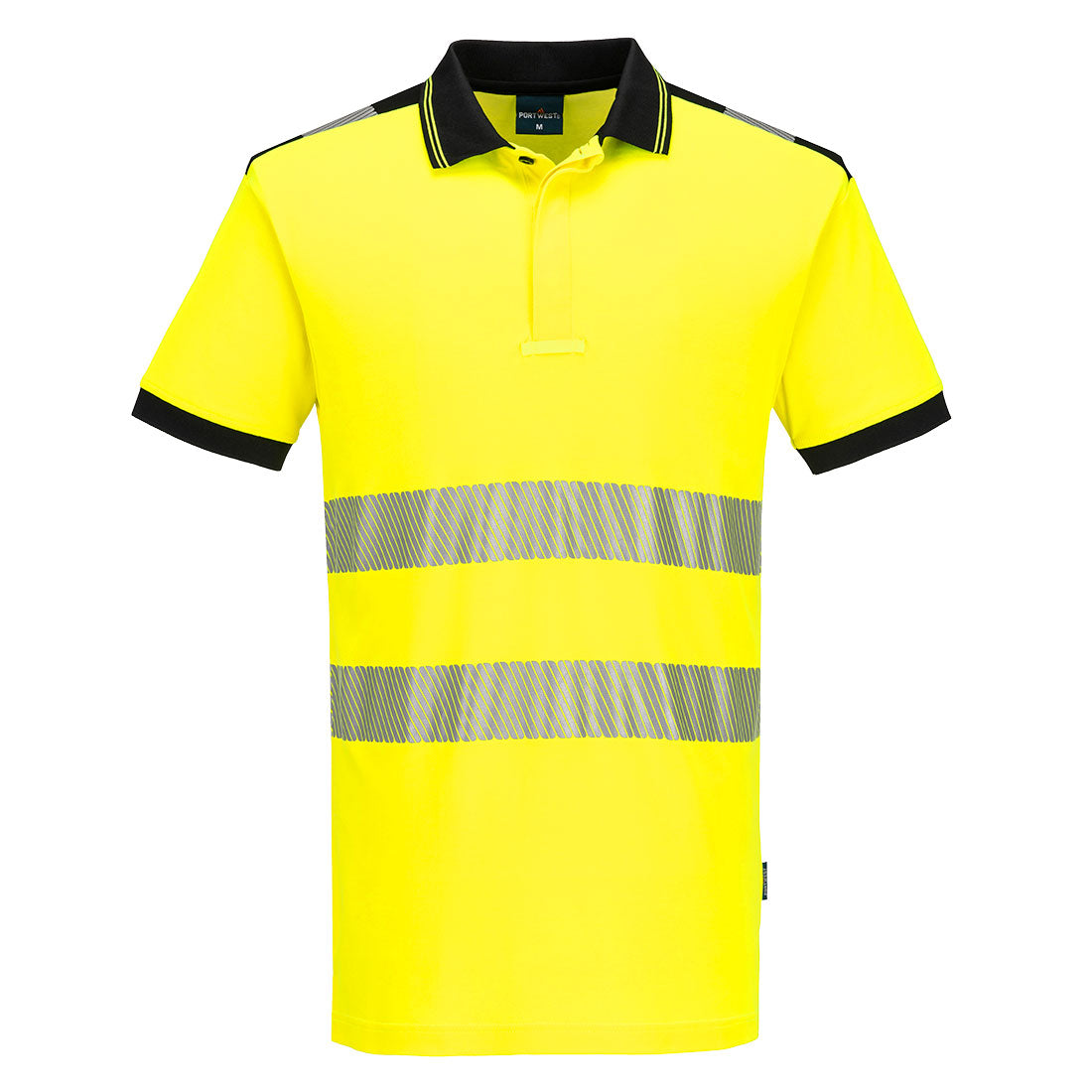 PW3 Hi-Vis Polo Shirt S/S - Yellow/Black