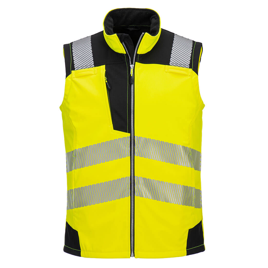 PW3 Hi-Vis Softshell Gilet (3L) - Yellow/Black