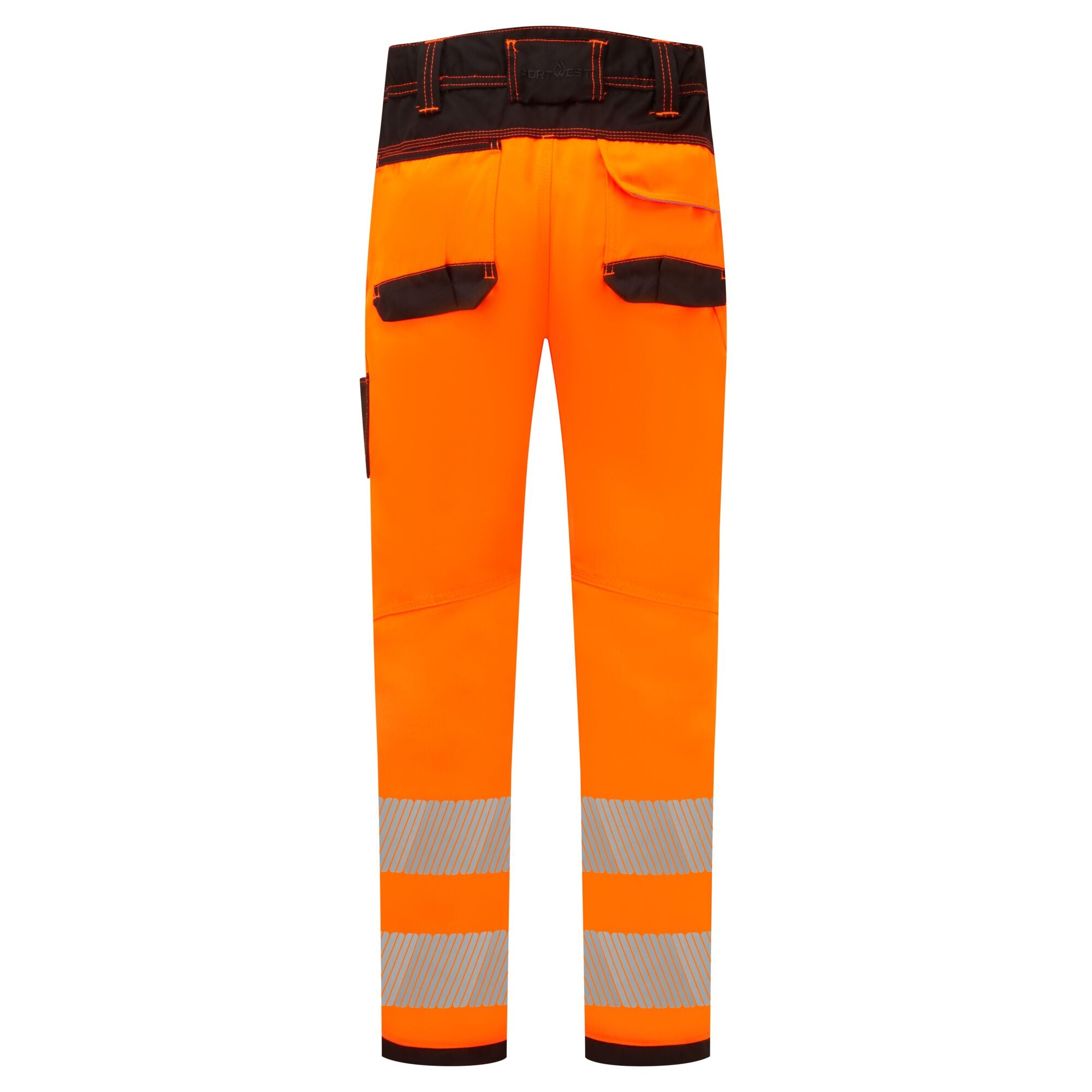 PW3 Hi-Vis Broek - Oranje/Zwart - achterkant