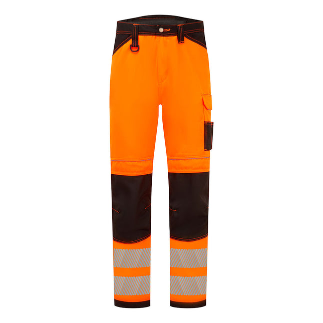 PW3 Hi-Vis Work Trousers - Orange/Black Short