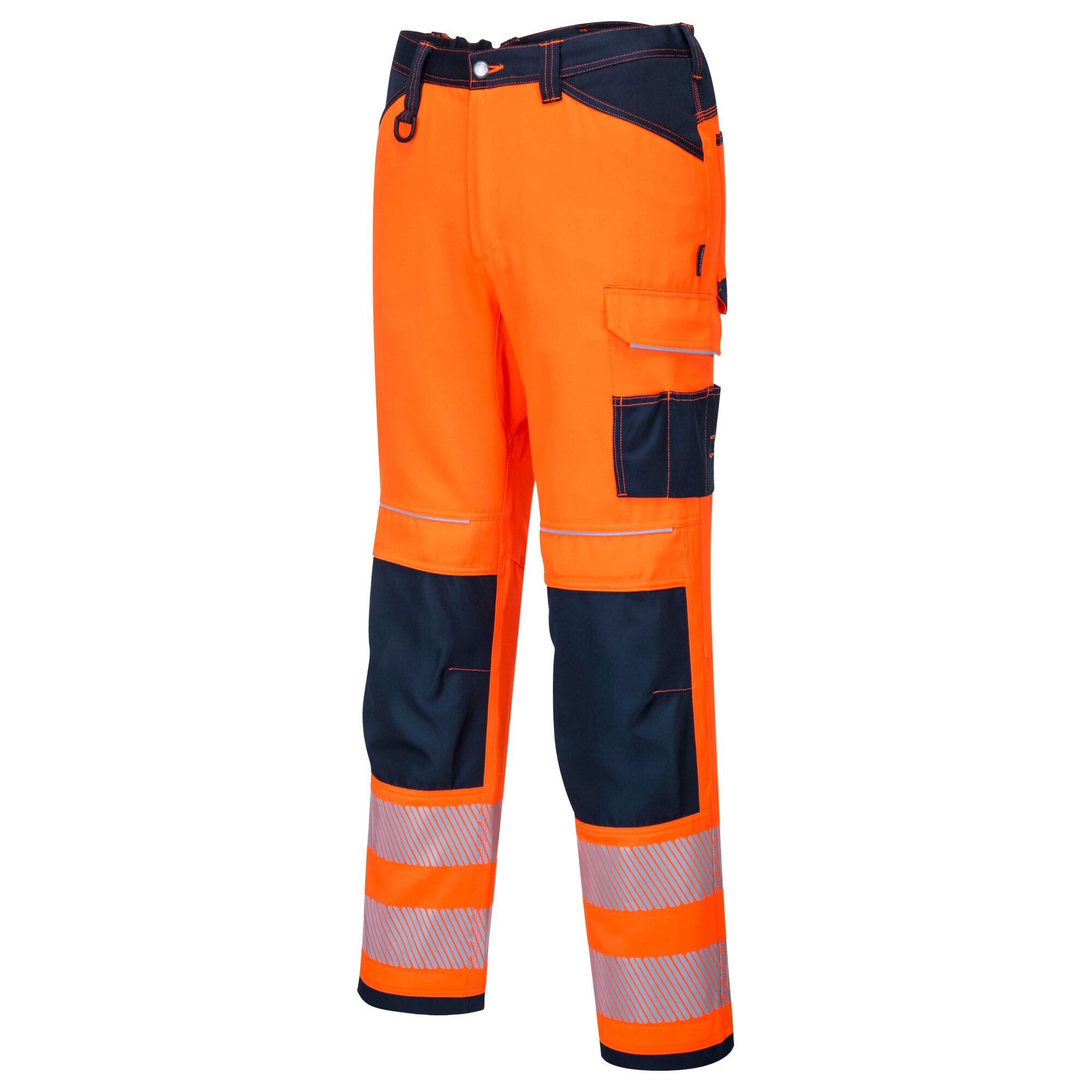 PW3 Hi-Vis Broek - Oranje/Marine - opname 2