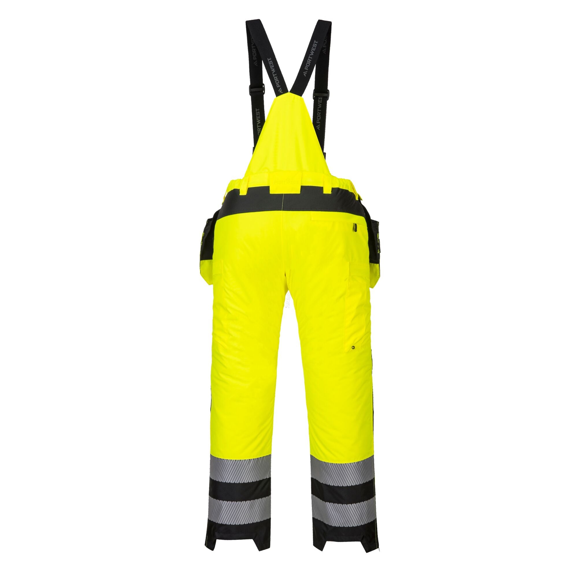 PW3 Hi-Vis winterbroek - Geel/Zwart - achterkant