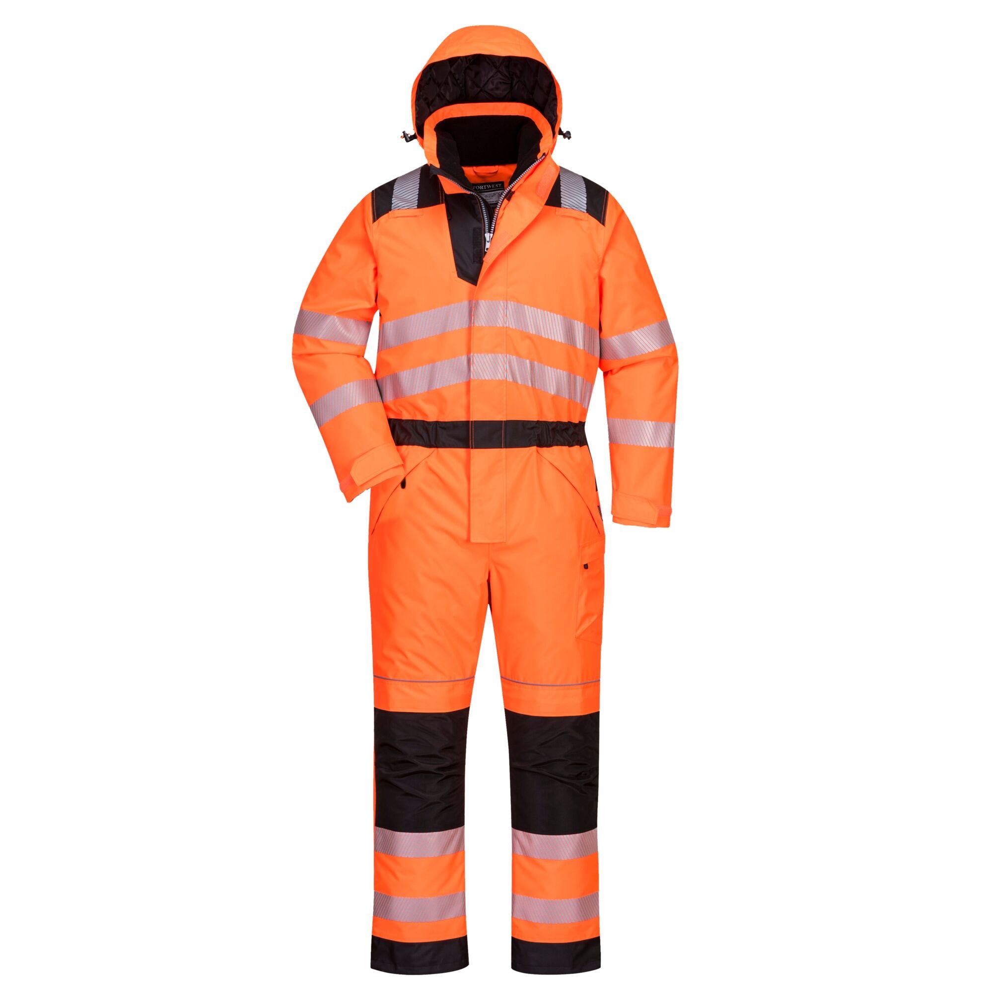PW3 Hi-Vis Winteroverall - Oranje/Zwart - opname 4