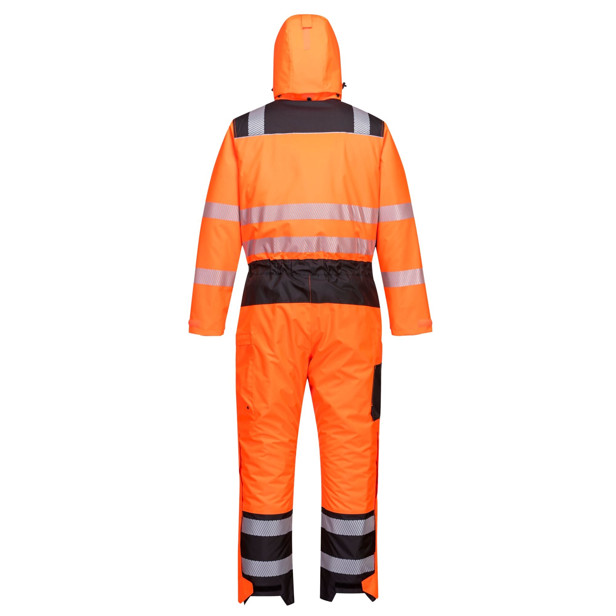 PW3 Hi-Vis Winteroverall - Oranje/Zwart - achterkant