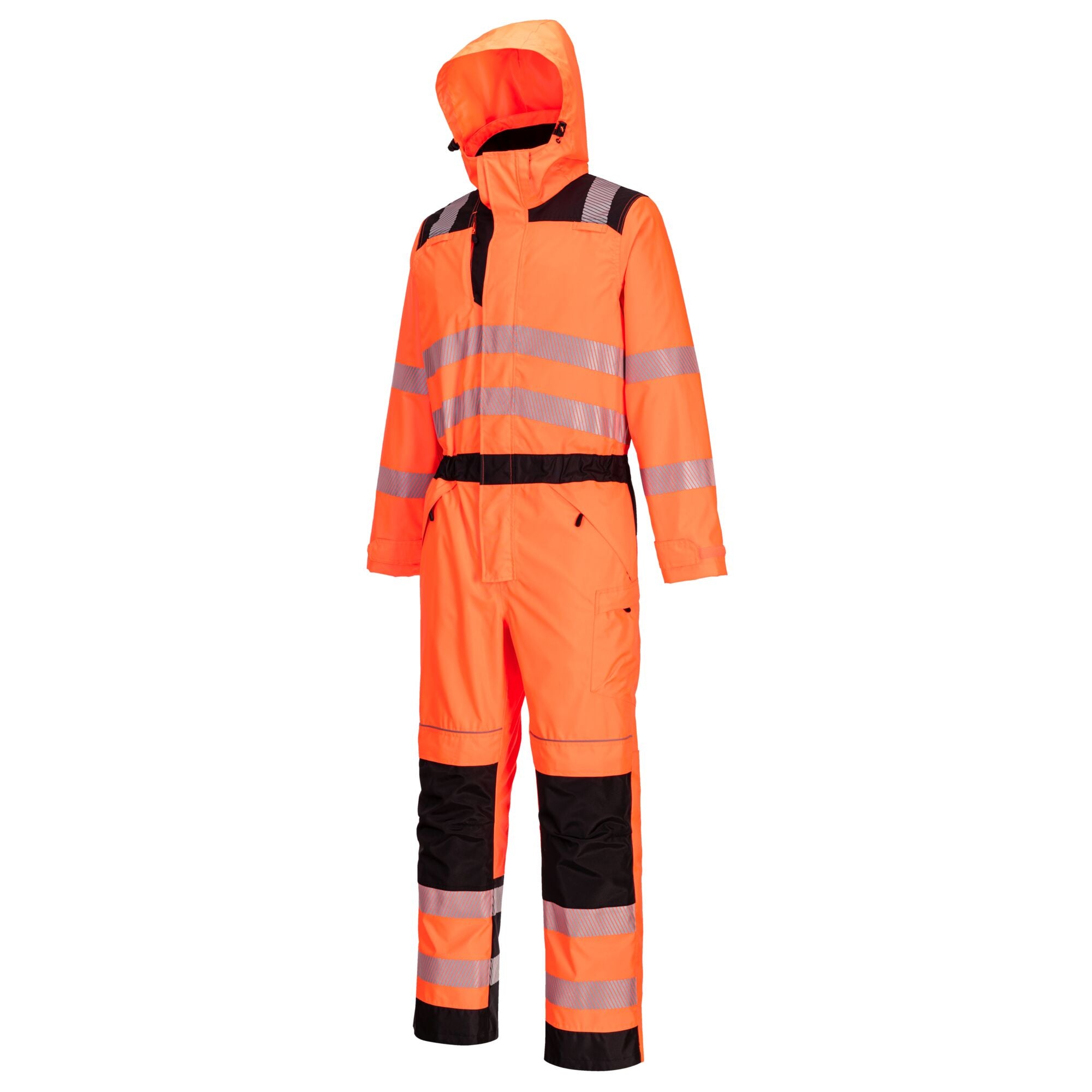 PW3 Hi-Vis Regenoverall - Oranje/Zwart - opname 2