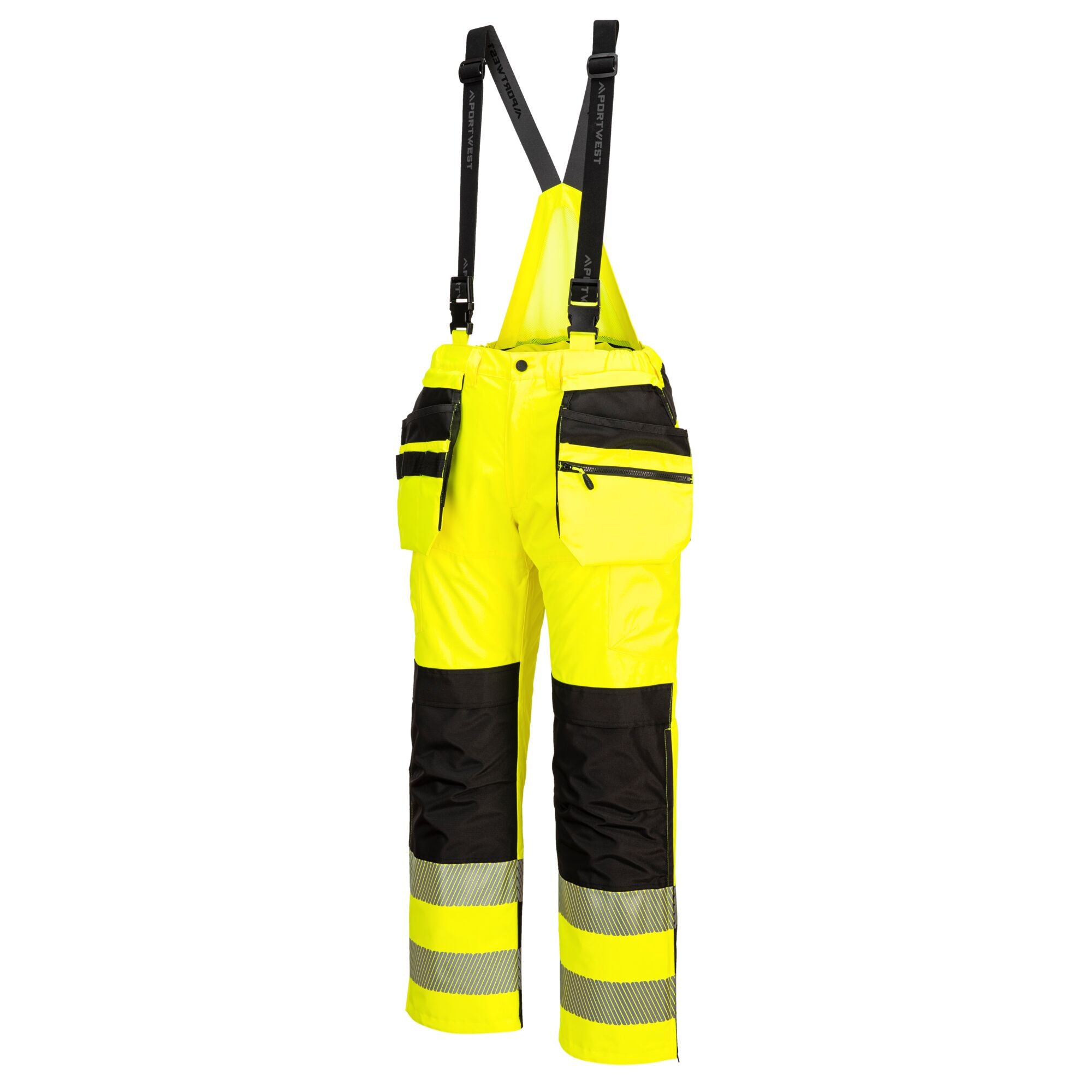 PW3 Hi-Vis Regen Amerikaanse Overall - Geel/Zwart - opname 2