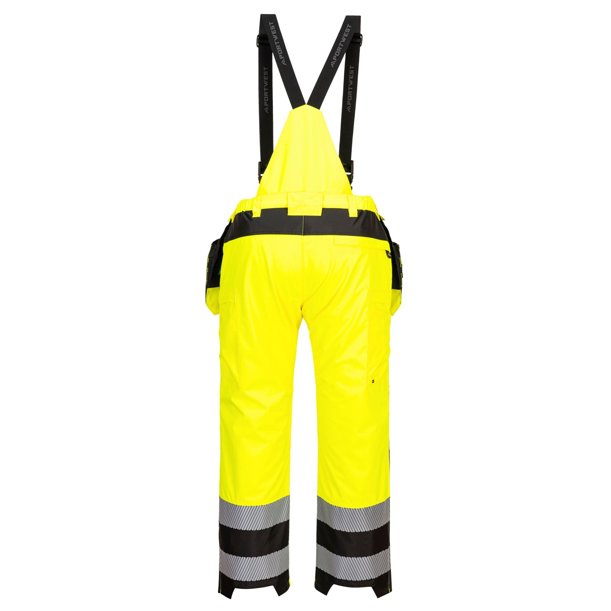 PW3 Hi-Vis Regen Amerikaanse Overall - Geel/Zwart - achterkant