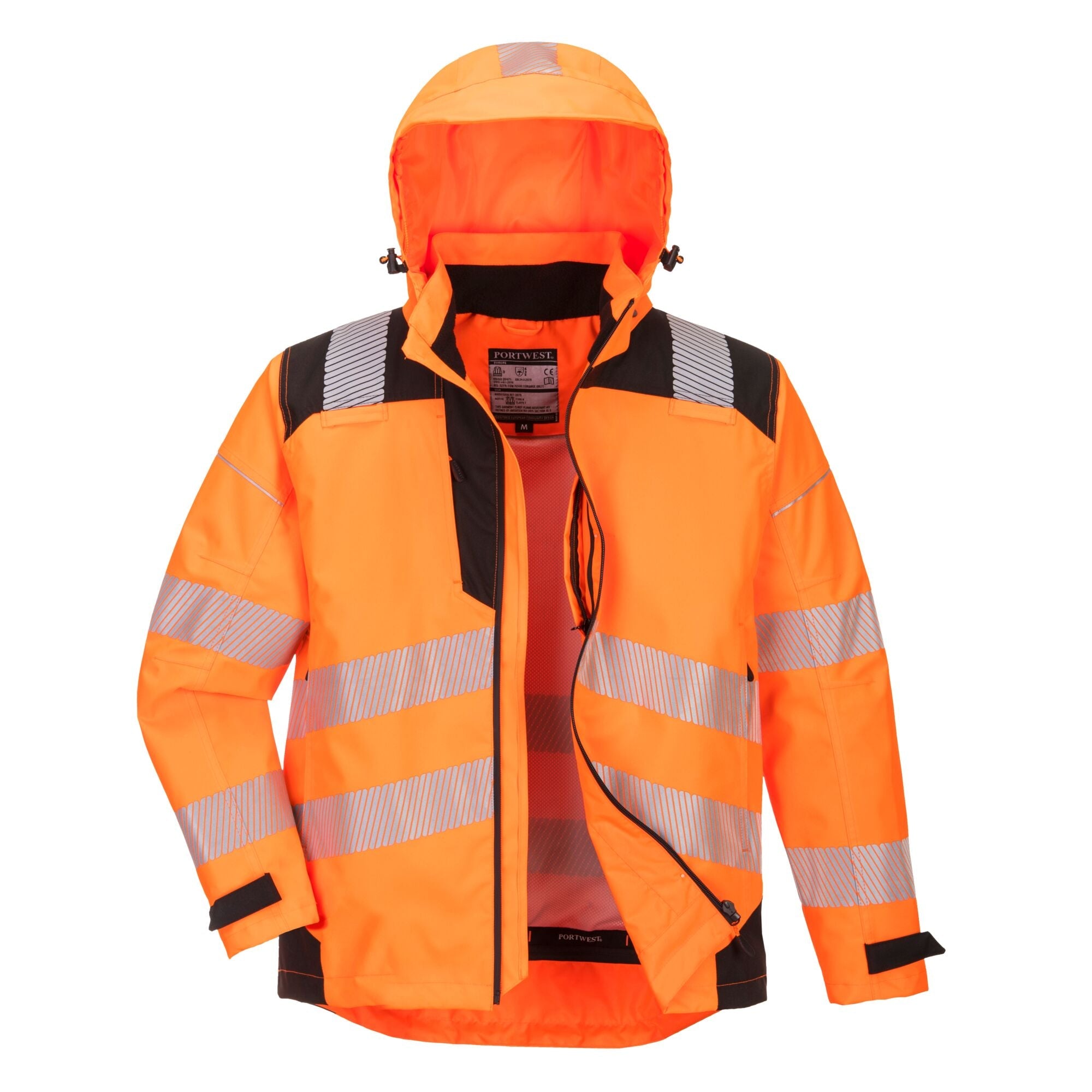 PW3 Hi-Vis extreme Regenjack - Oranje/Zwart - opname 2