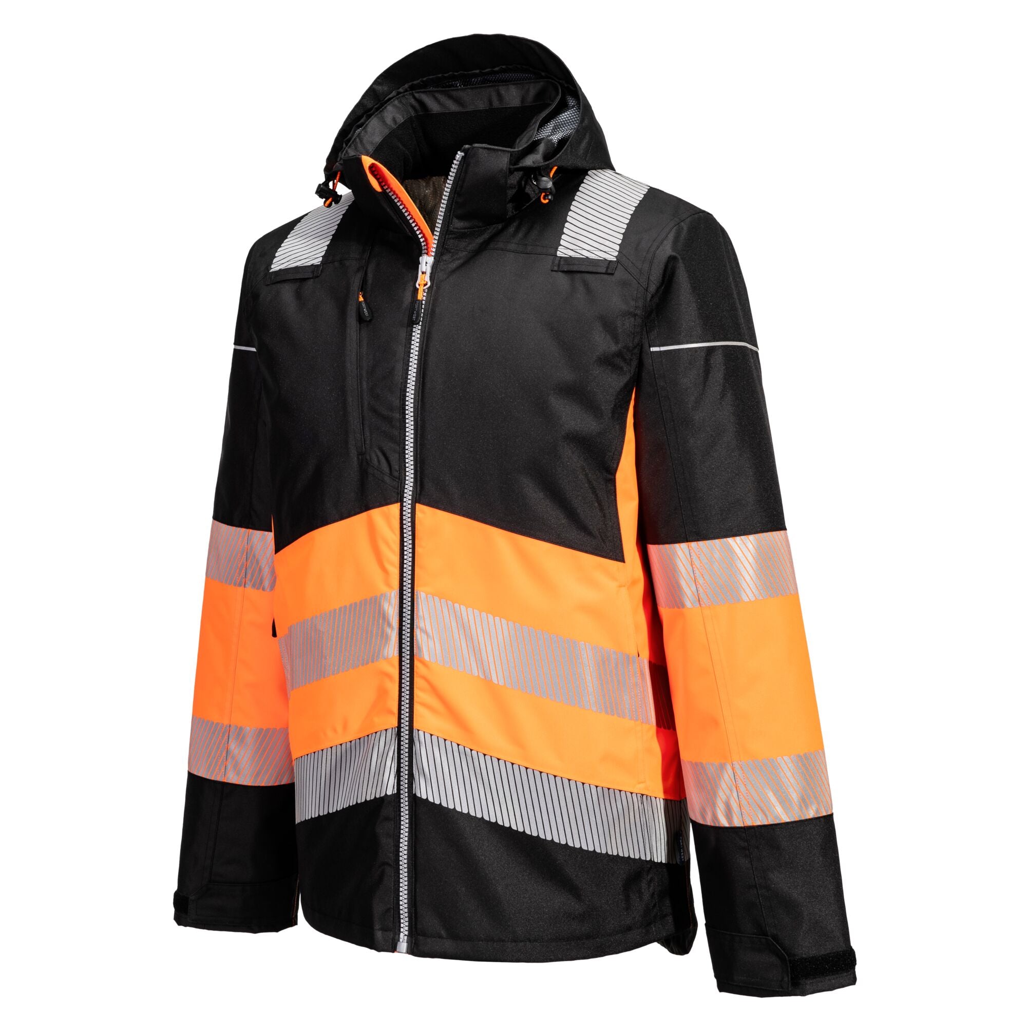 PW3 Hi-Vis Klasse 1 Winterjack - Oranje/Zwart - opname 2