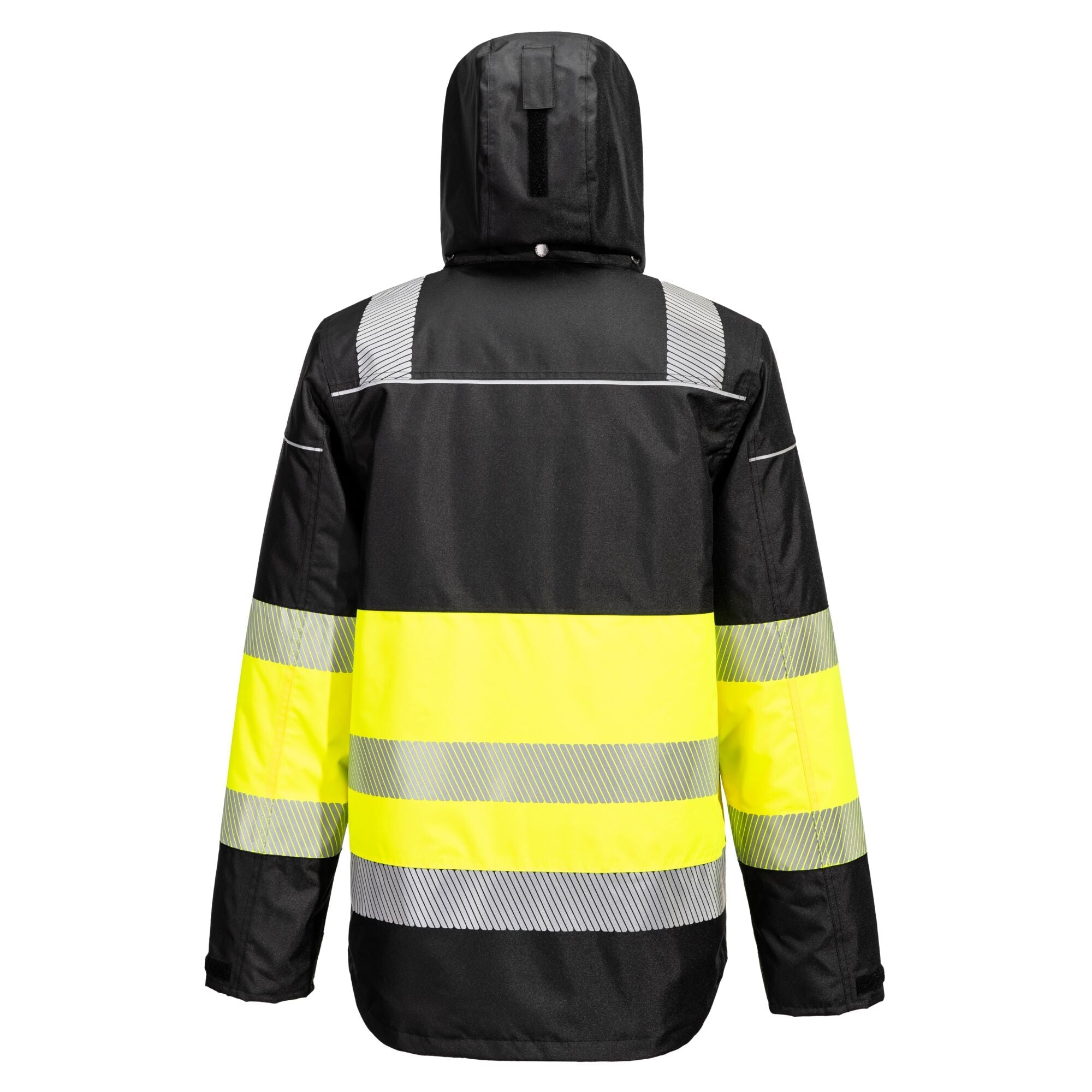 PW3 Hi-Vis Klasse 1 Winterjack - Geel/Zwart - achterkant