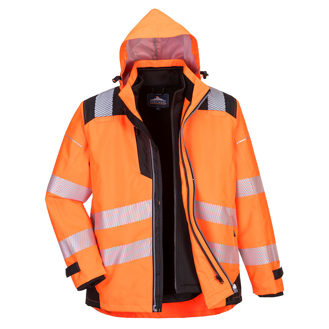 PW3 Hi-Vis 3-in-1 Jacket - Orange/Black