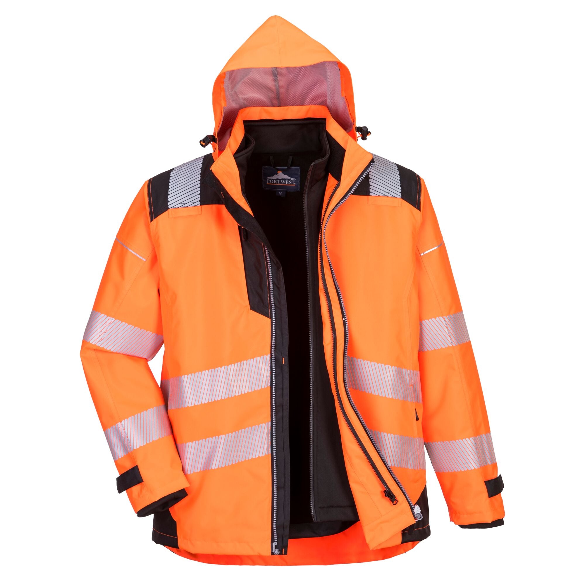 PW3 Hi-Vis 3-in-1 Jack - Oranje/Zwart