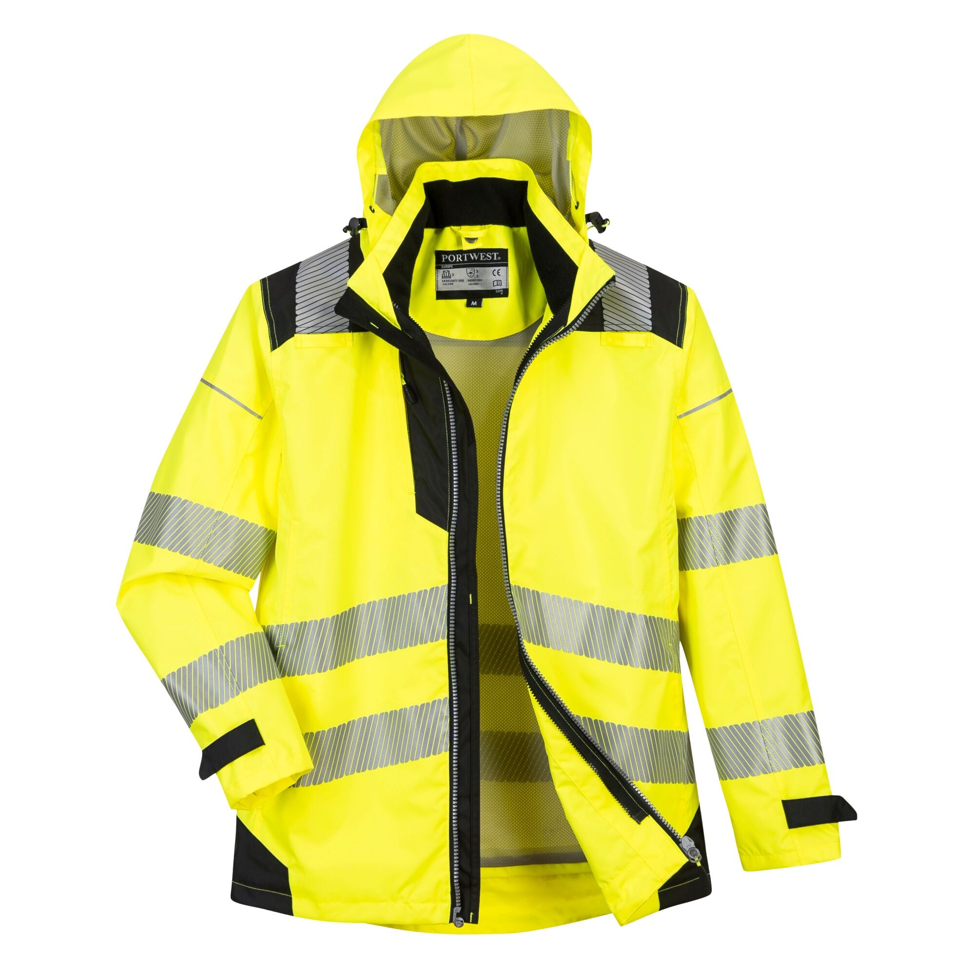PW3 Hi-Vis 3-in-1 Jack - Geel/Zwart - opname 2