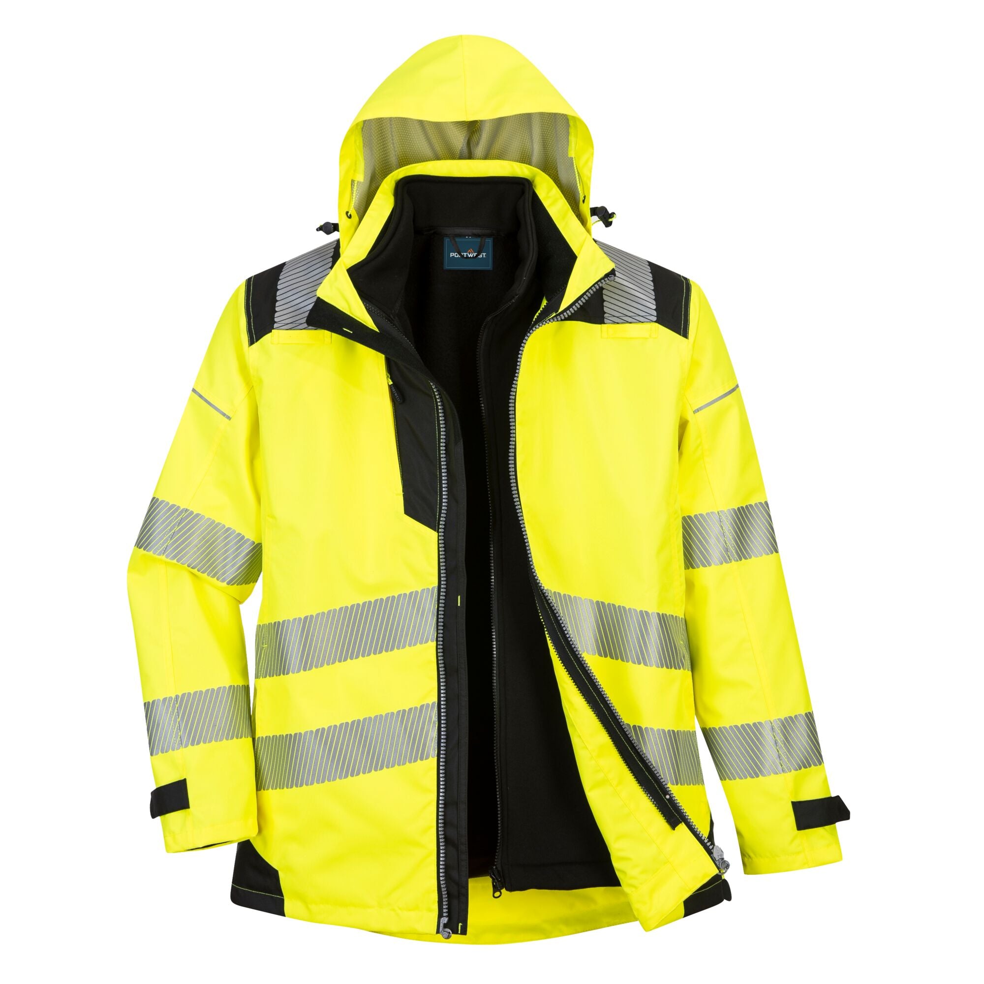 PW3 Hi-Vis 3-in-1 Jack - Geel/Zwart