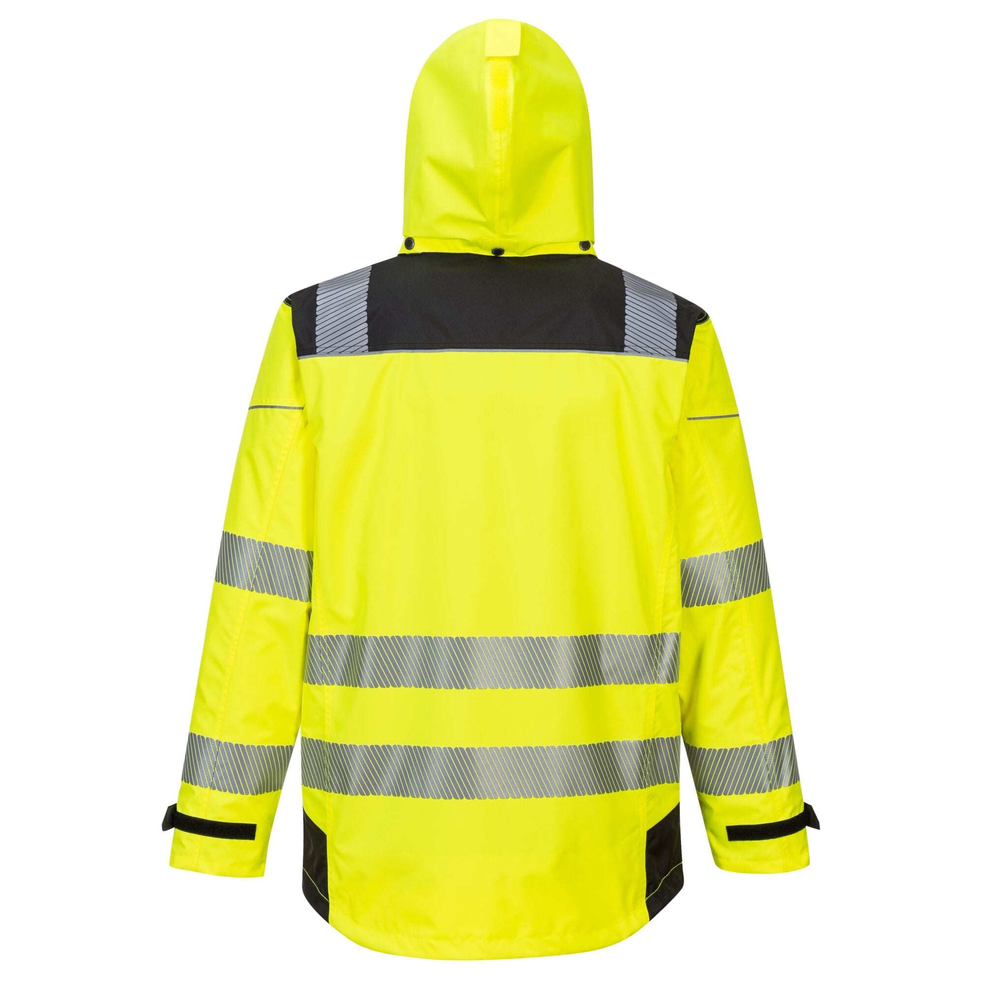 PW3 Hi-Vis 3-in-1 Jack - Geel/Zwart - achterkant