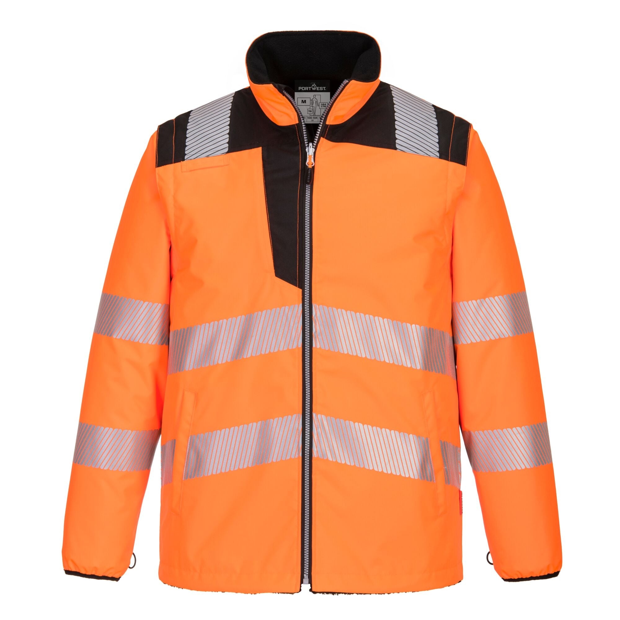 PW3 Hi-Vis ademend 5-in-1 Jack - Oranje/Zwart - opname 3
