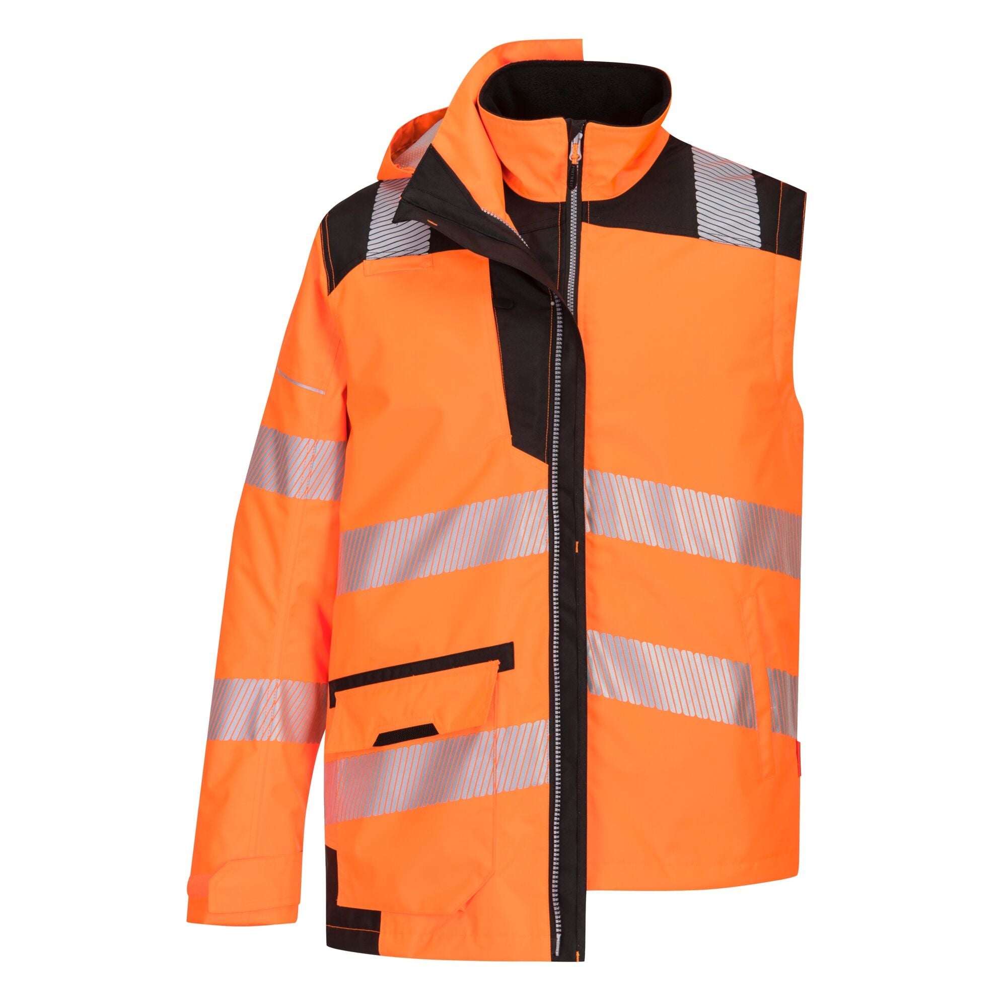 PW3 Hi-Vis ademend 5-in-1 Jack - Oranje/Zwart - opname 5