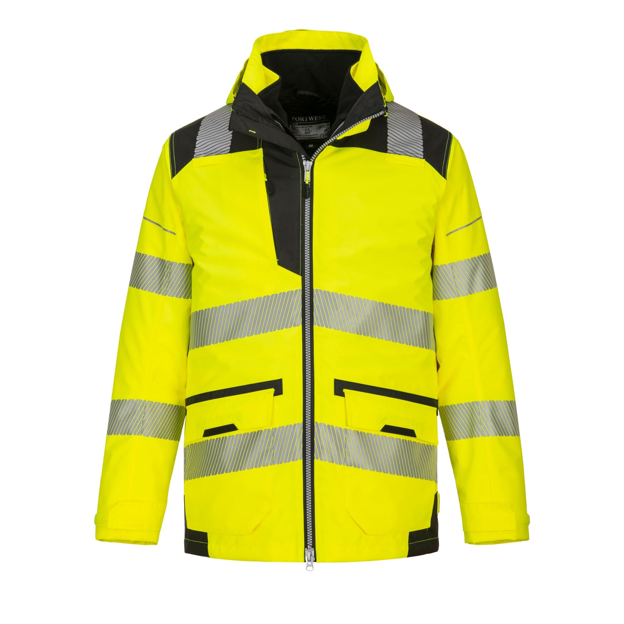 PW3 Hi-Vis ademend 5-in-1 Jack - Geel/Zwart - opname 2