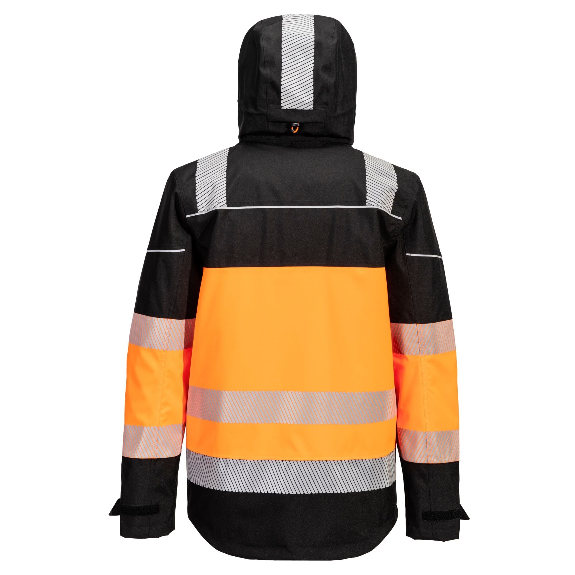 PW3 Hi-Vis Klasse 1 extreme Regenjack - Oranje/Zwart - achterkant