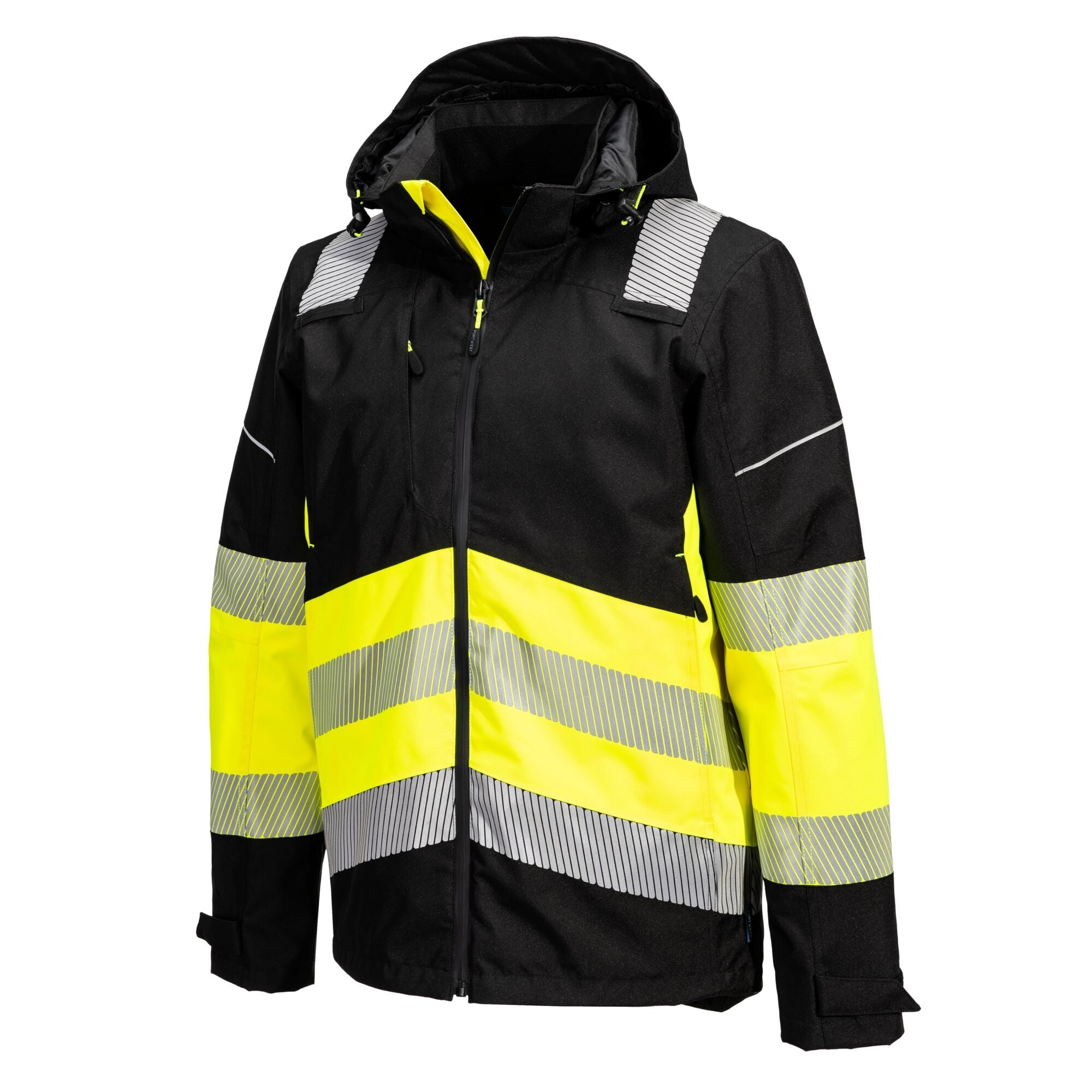PW3 Hi-Vis Klasse 1 extreme Regenjack - Geel/Zwart - opname 2