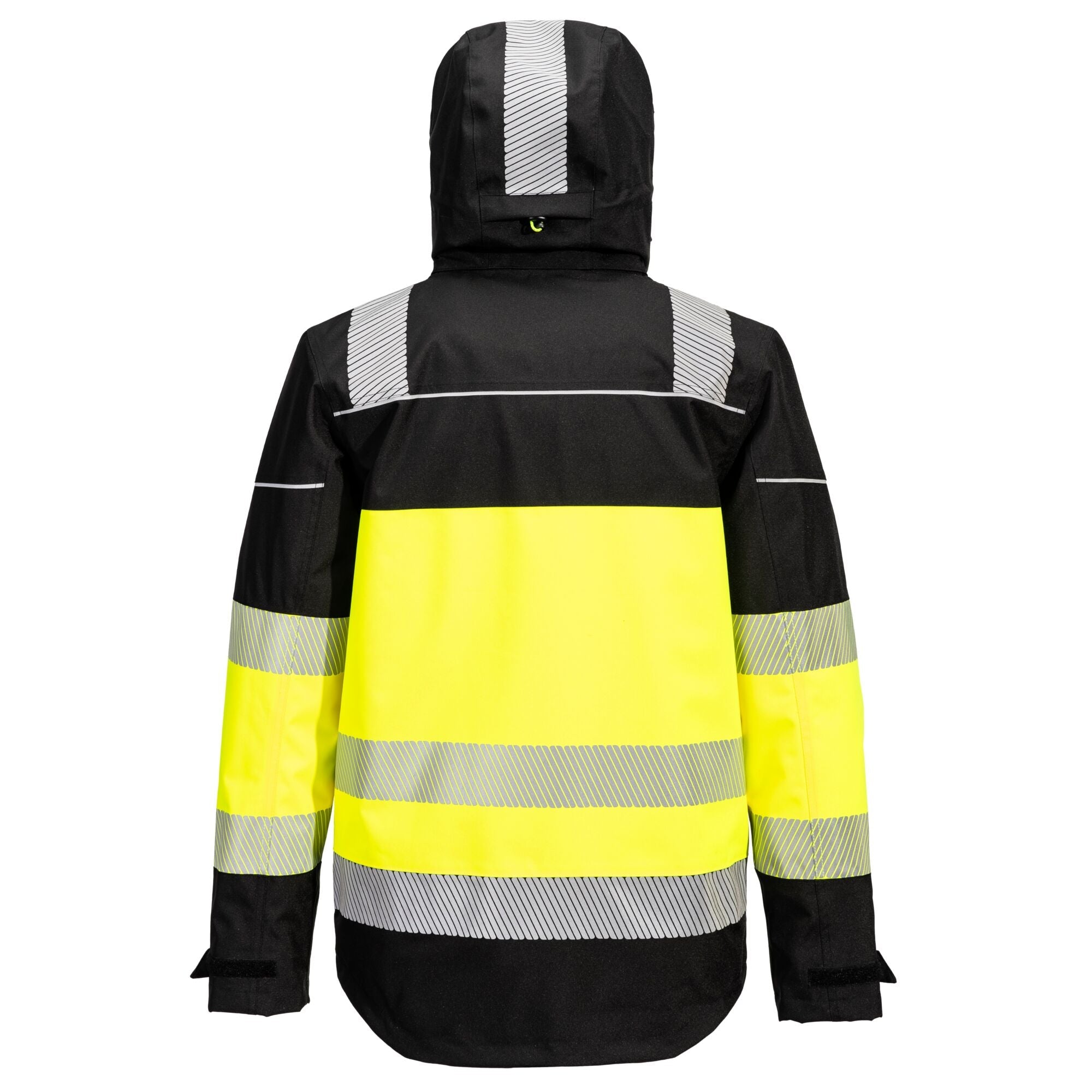 PW3 Hi-Vis Klasse 1 extreme Regenjack - Geel/Zwart - achterkant