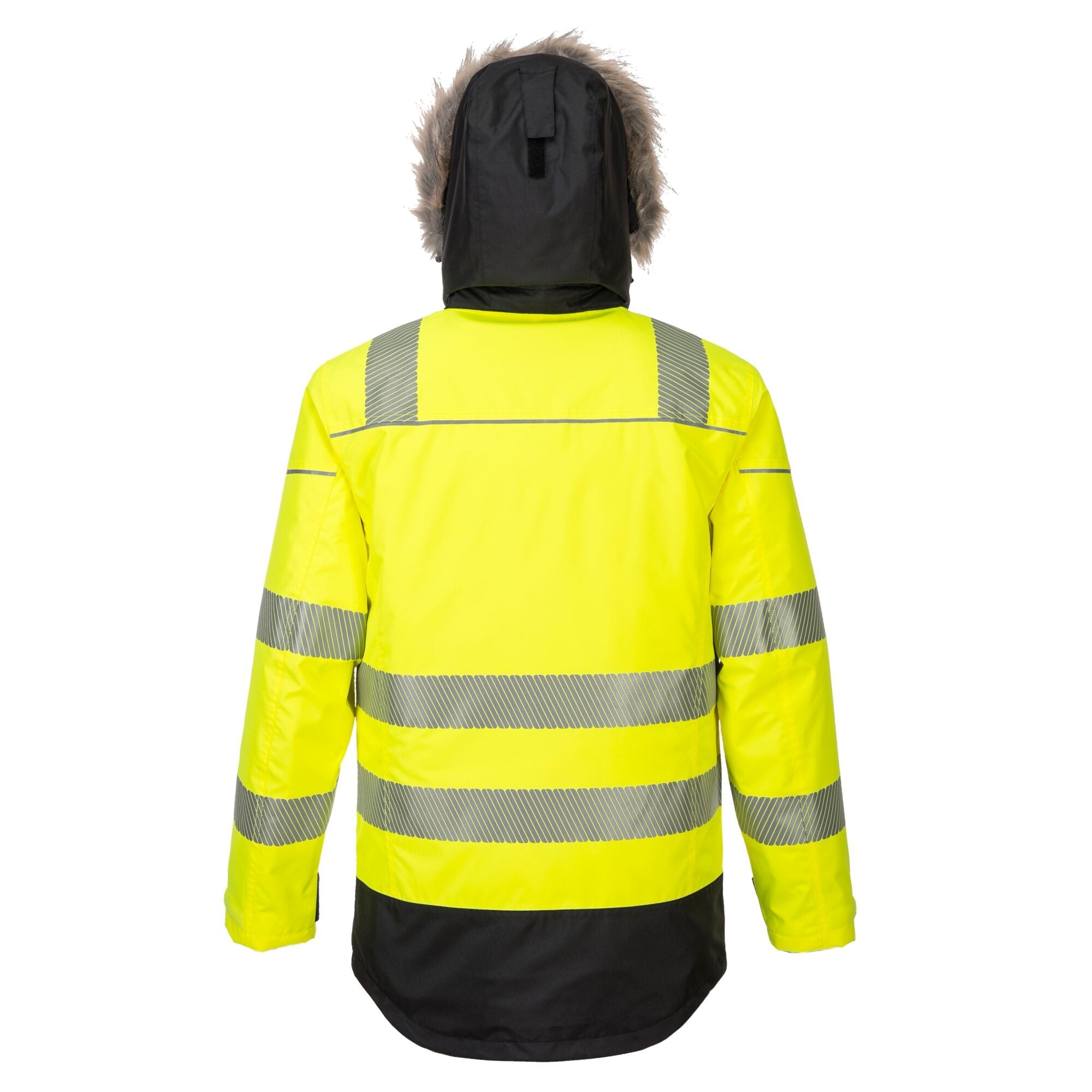 PW3 Hi-Vis Winter - Geel/Zwart - achterkant
