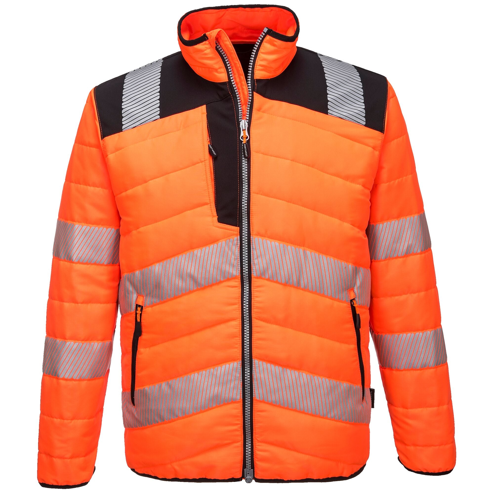 PW3 Hi-Vis gewatteerd Jack - Oranje/Zwart