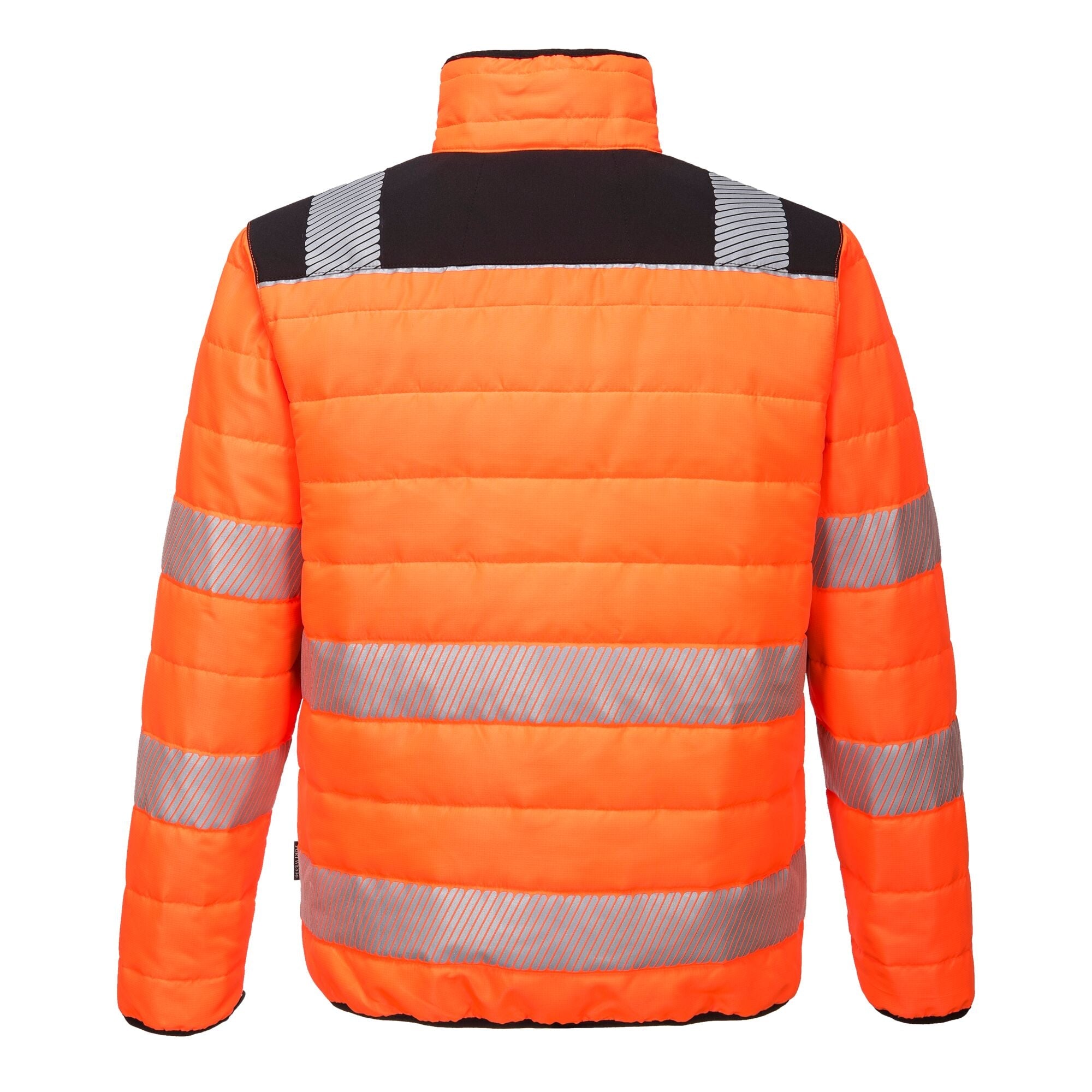 PW3 Hi-Vis gewatteerd Jack - Oranje/Zwart - achterkant