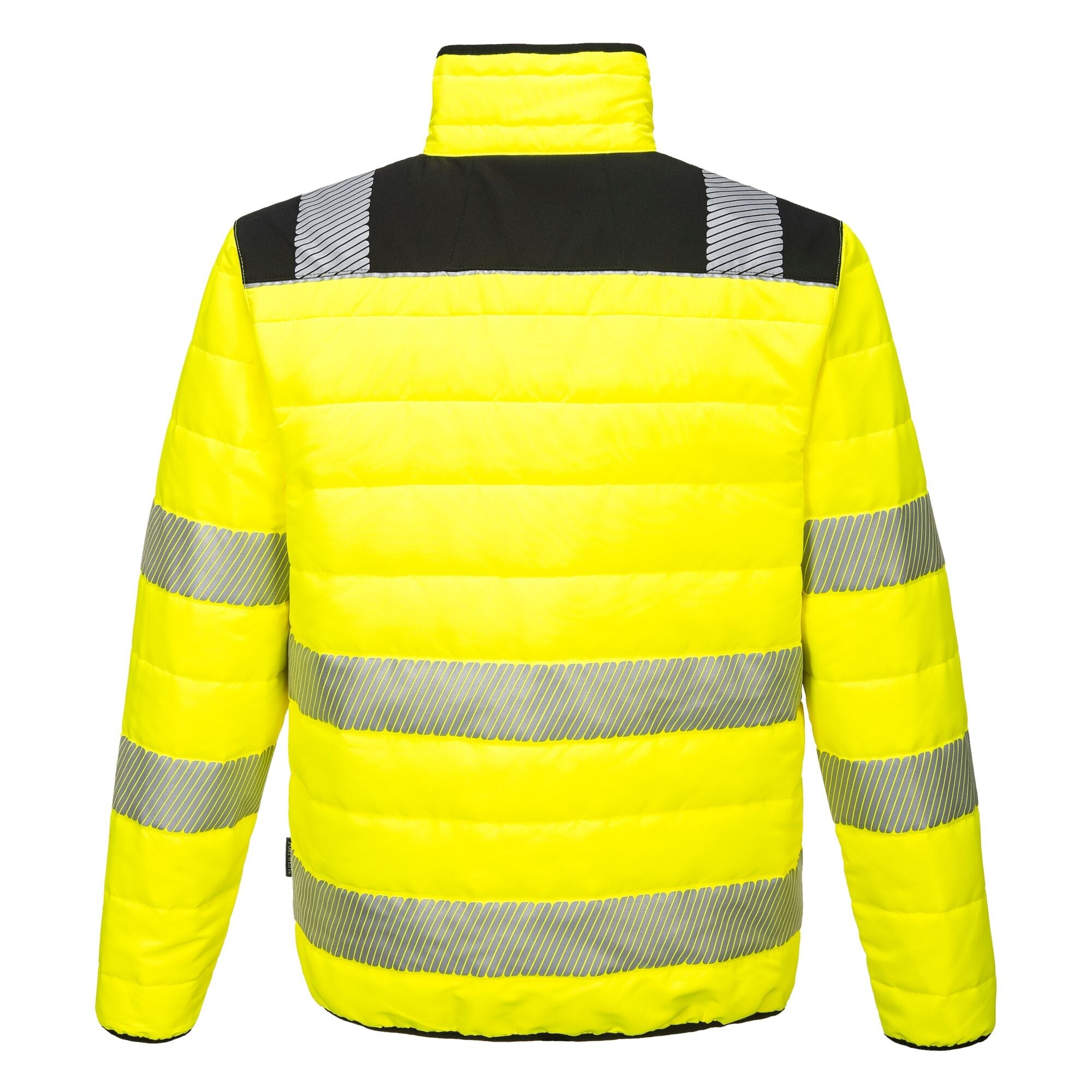 PW3 Hi-Vis gewatteerd Jack - Geel/Zwart - achterkant